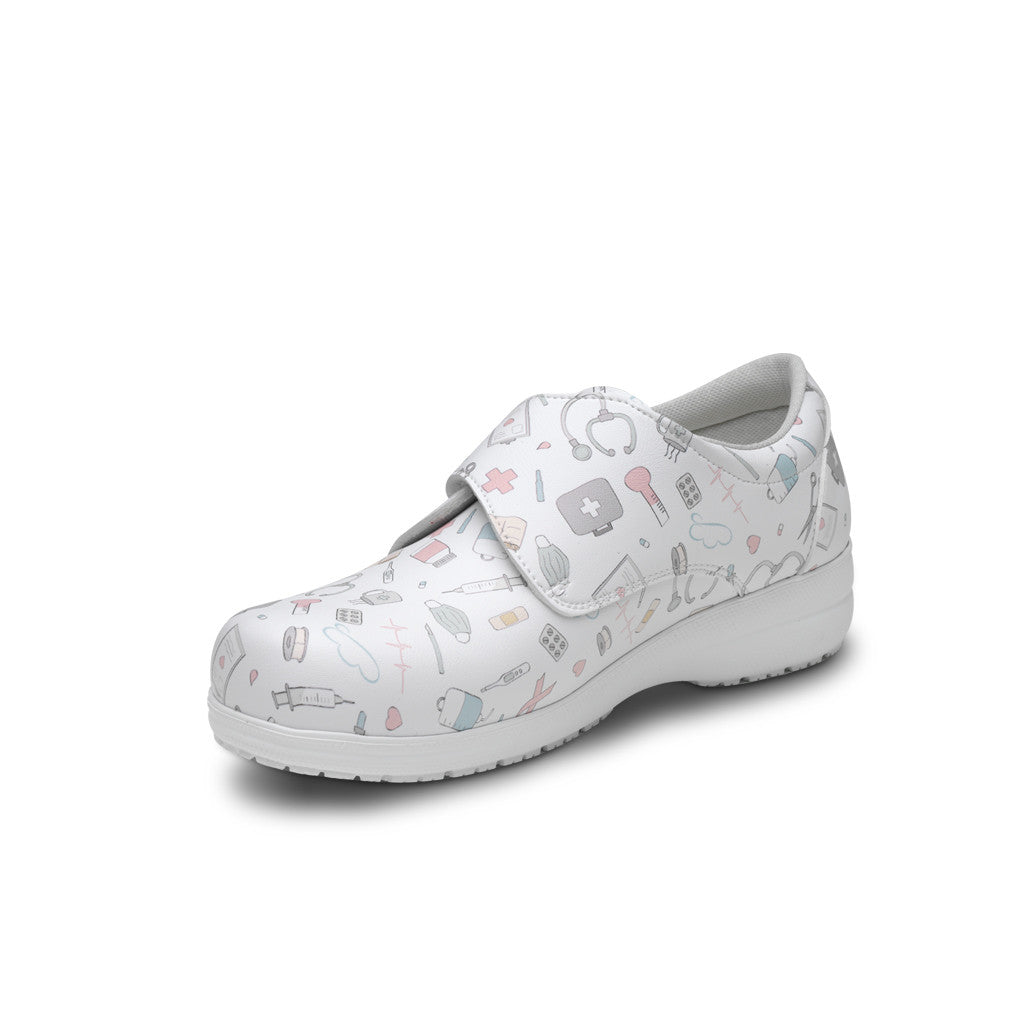 Zapato piel vegana velcro - estampado Instrumental-3
