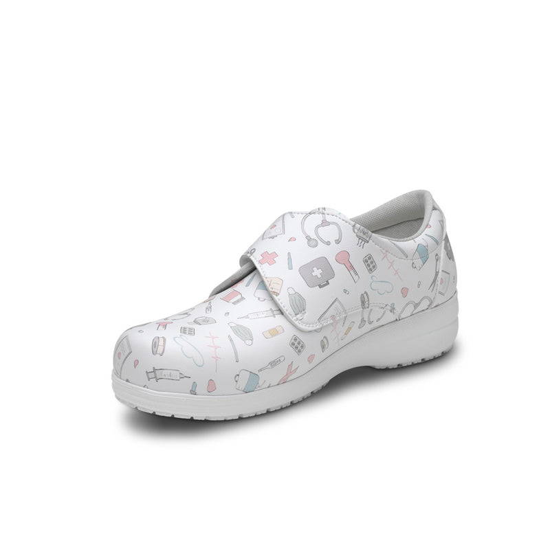 Zapato piel vegana velcro - estampado Instrumental-zoom-