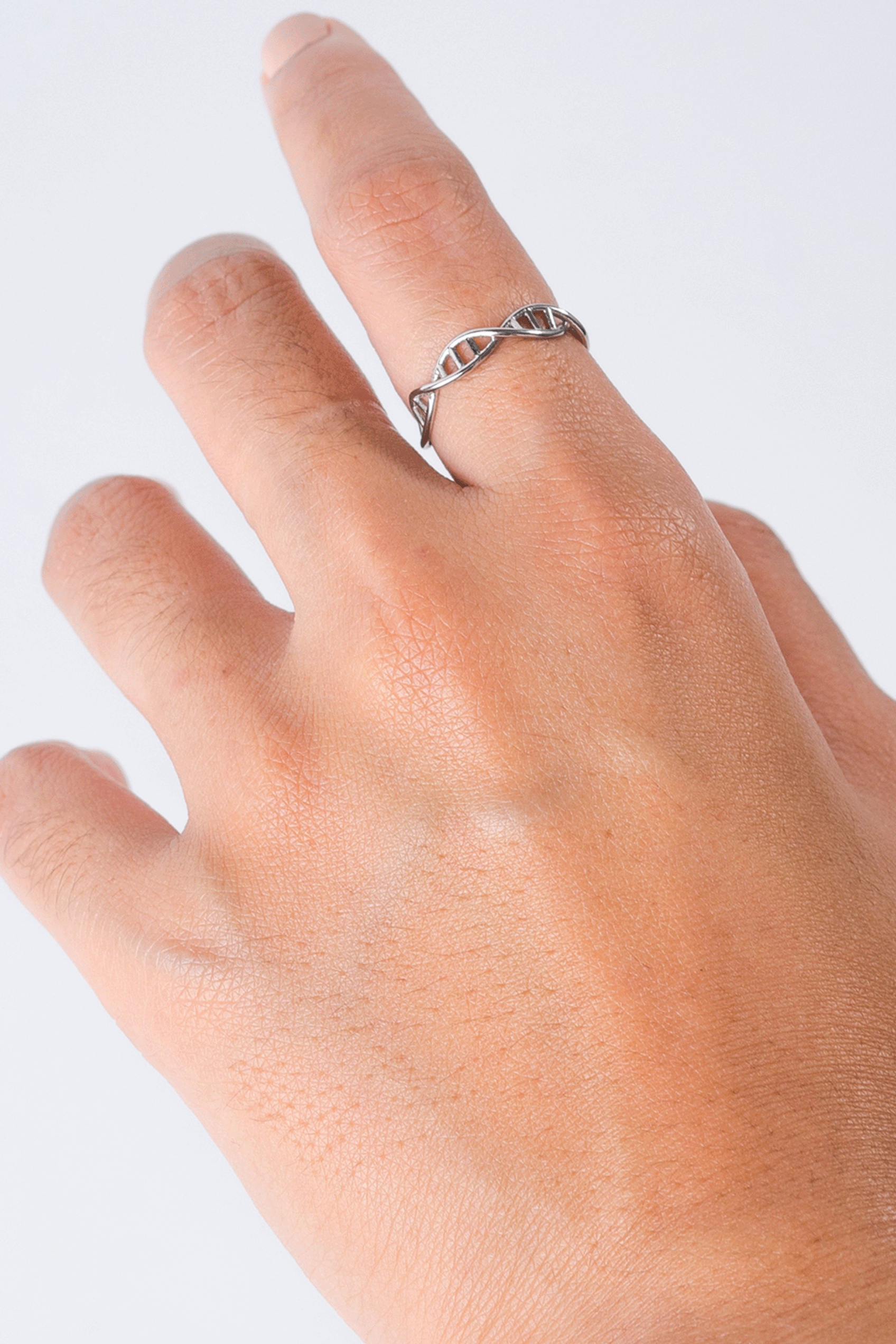 Anillo ADN - acero inoxidable-9