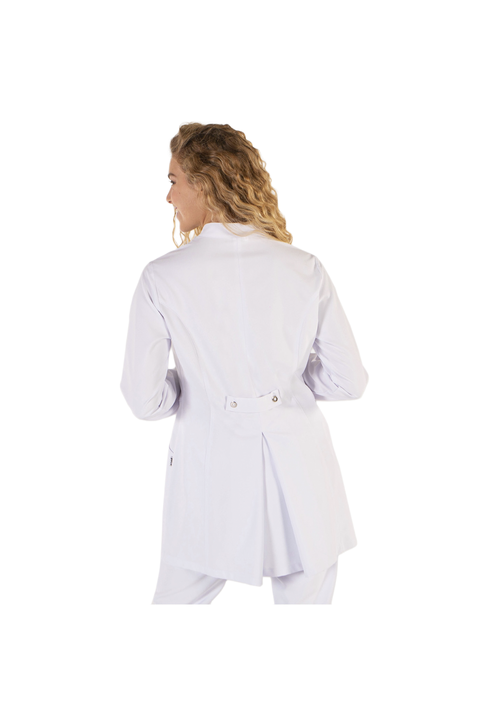 Bata blanca microfibra mujer-zoom-2