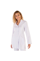 Bata blanca microfibra mujer