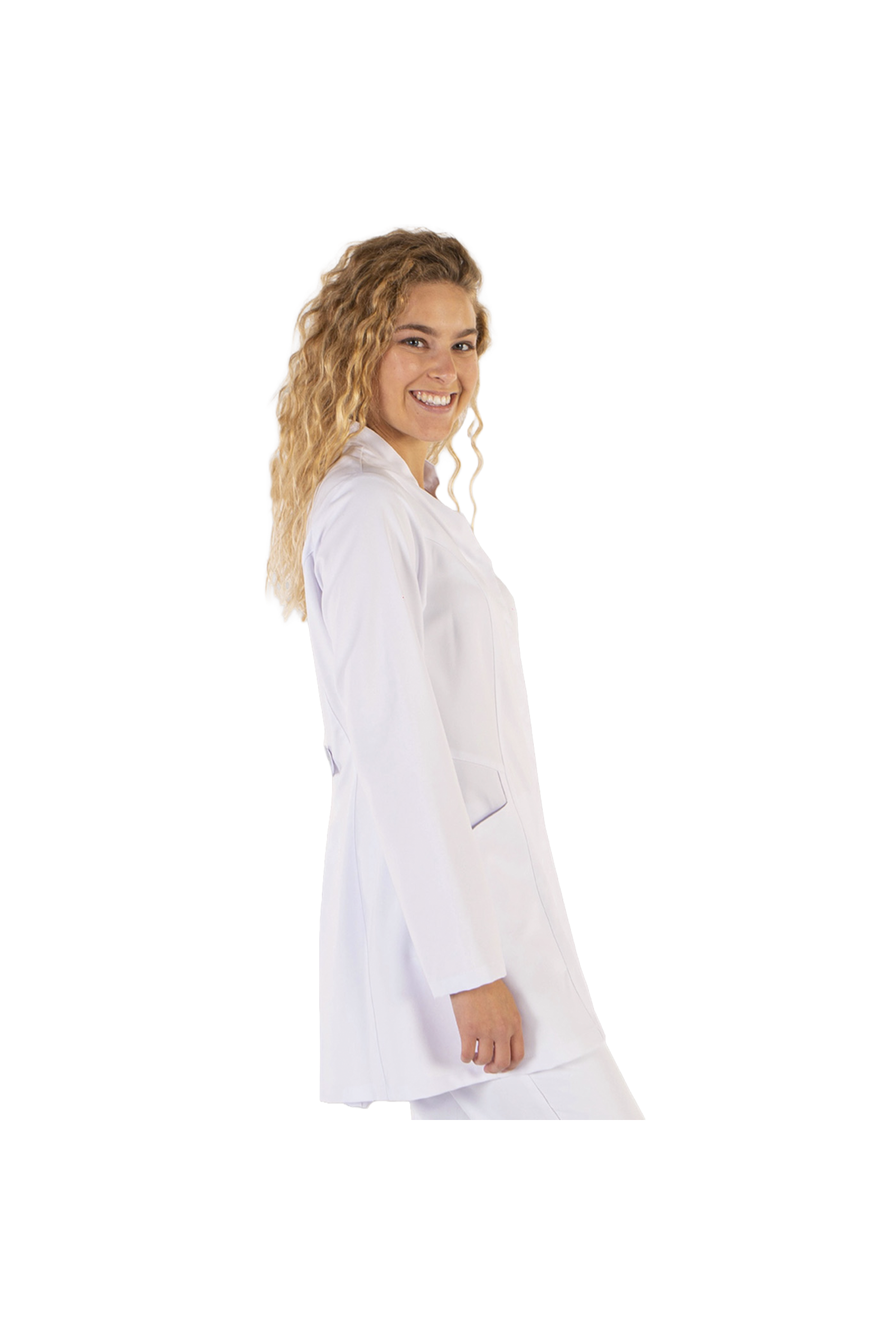Bata blanca microfibra mujer-zoom-3