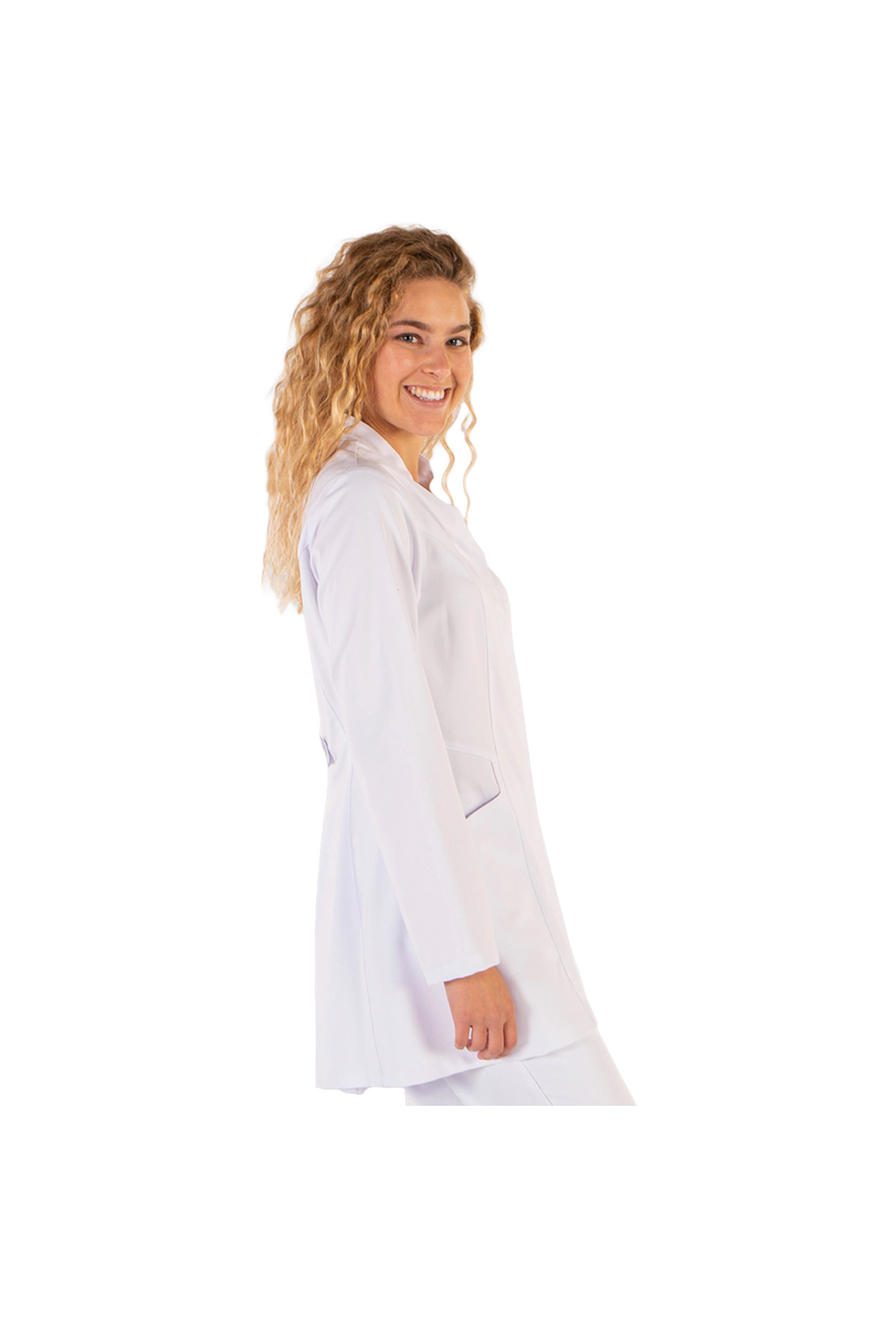 Bata blanca microfibra mujer-zoom-