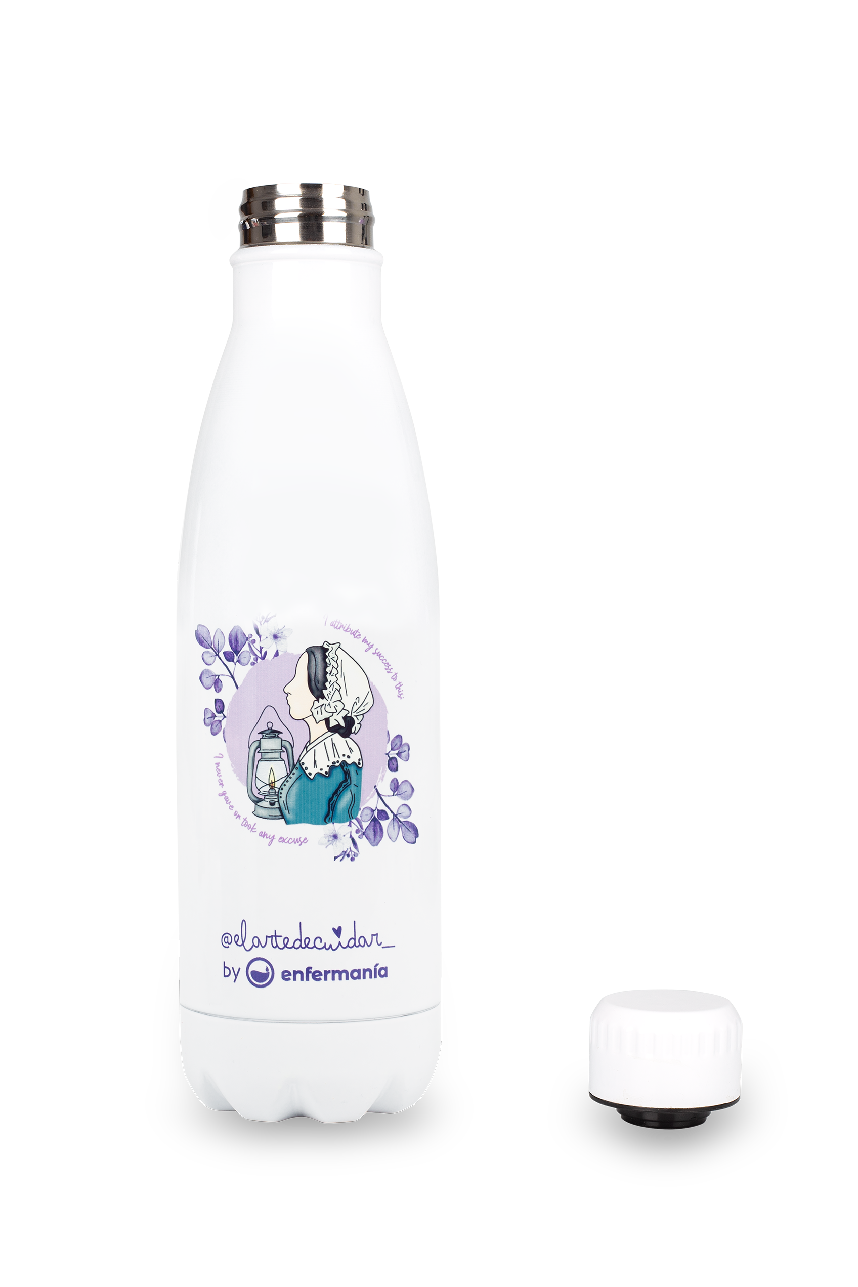 Botella personalizable estampada - Nightingale @elartedecuidar_-3