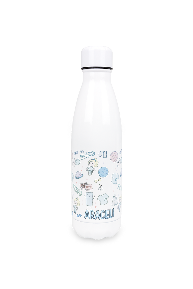 Botella personalizable estampada - Fisio pastel-zoom-
