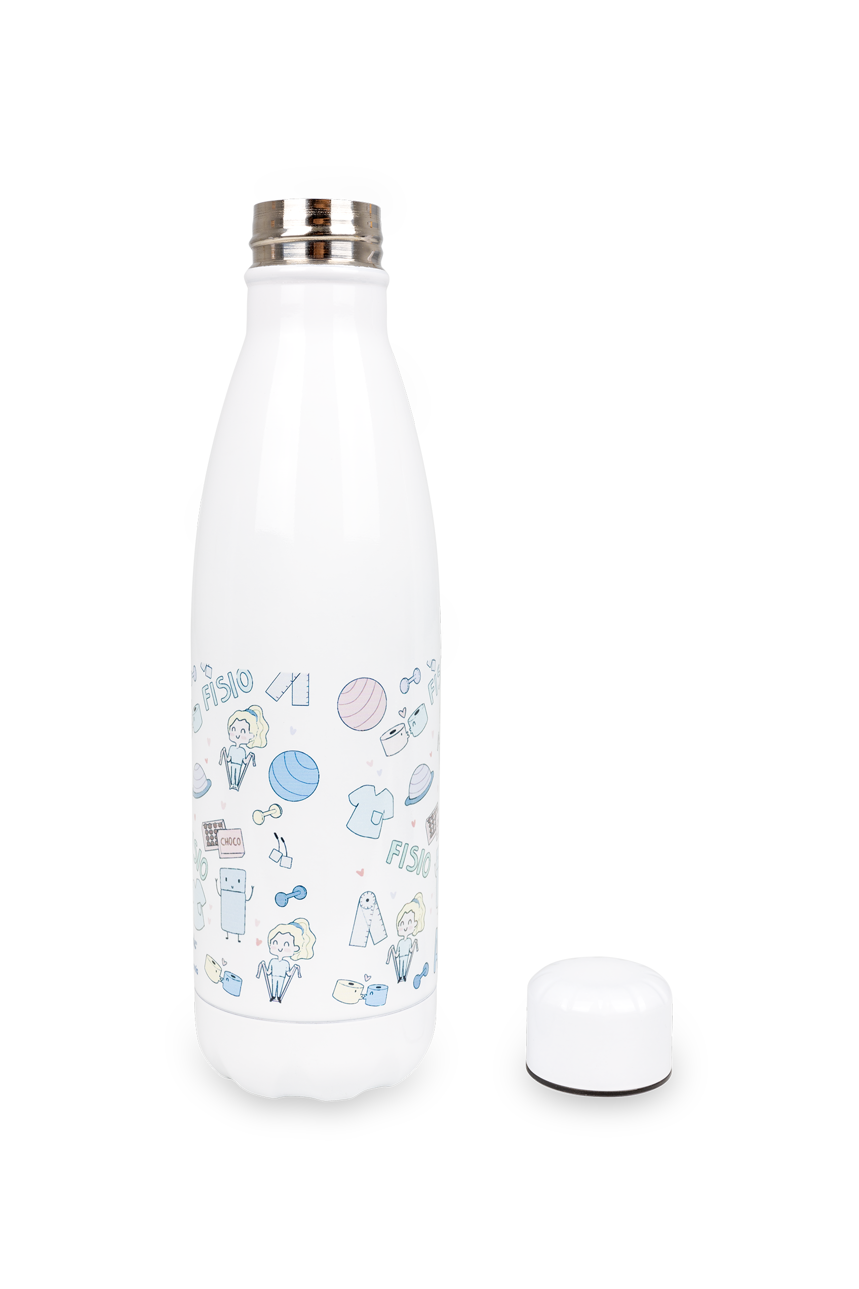 Botella personalizable estampada - Fisio pastel