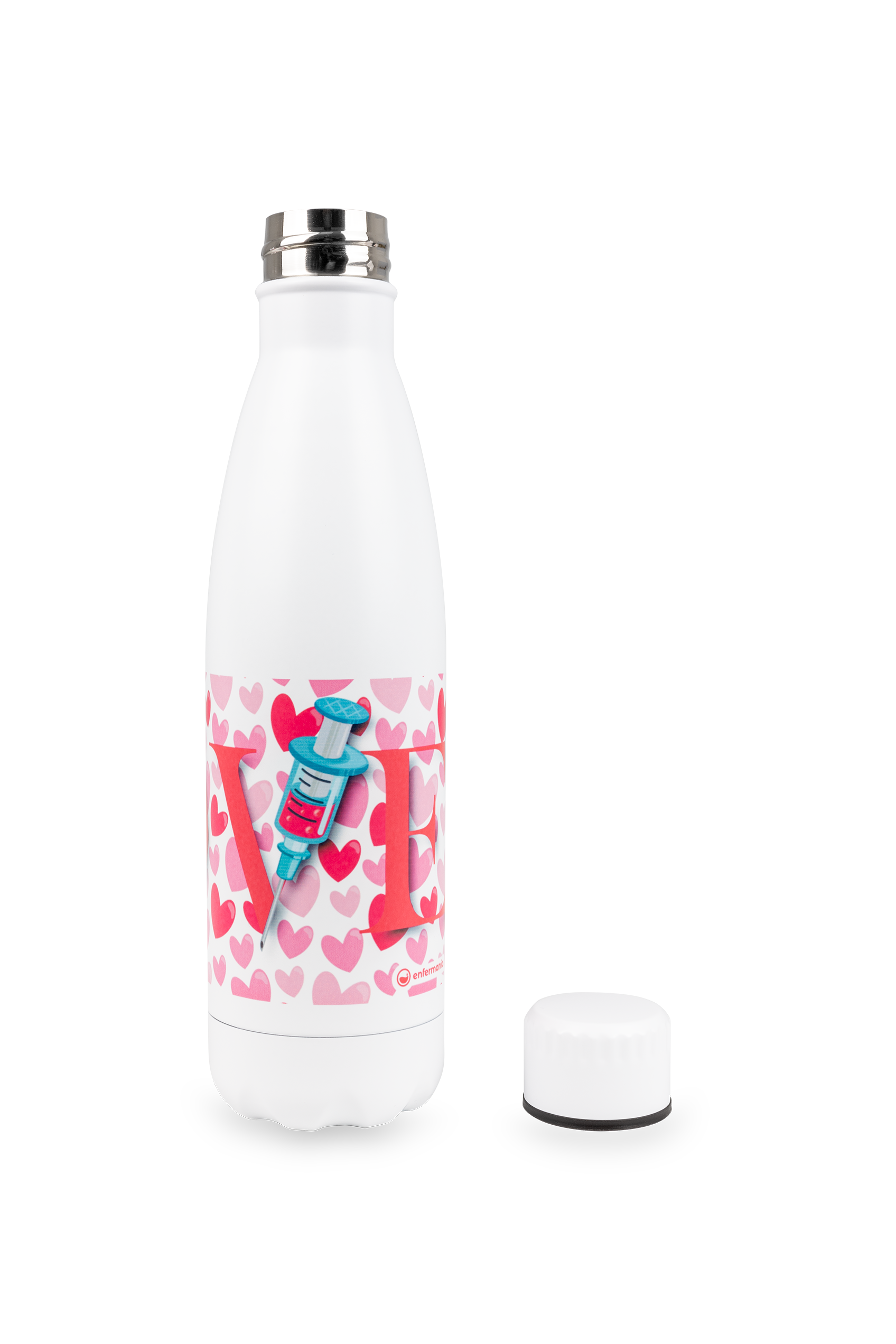 Botella estampada - Corazones