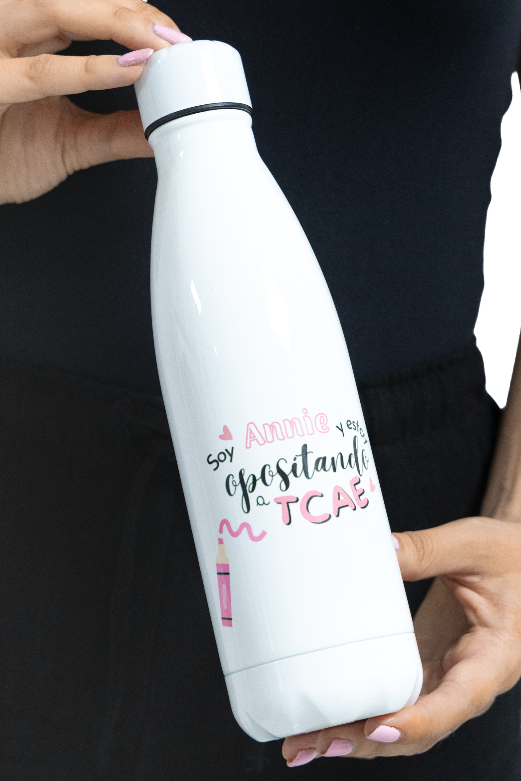 Botella personalizable estampada  - Opositando a TCAE @anni.ghtingale-zoom-3