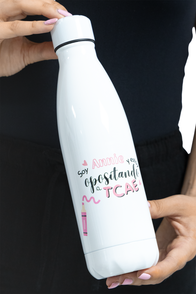 Botella personalizable estampada  - Opositando a TCAE @anni.ghtingale-zoom-