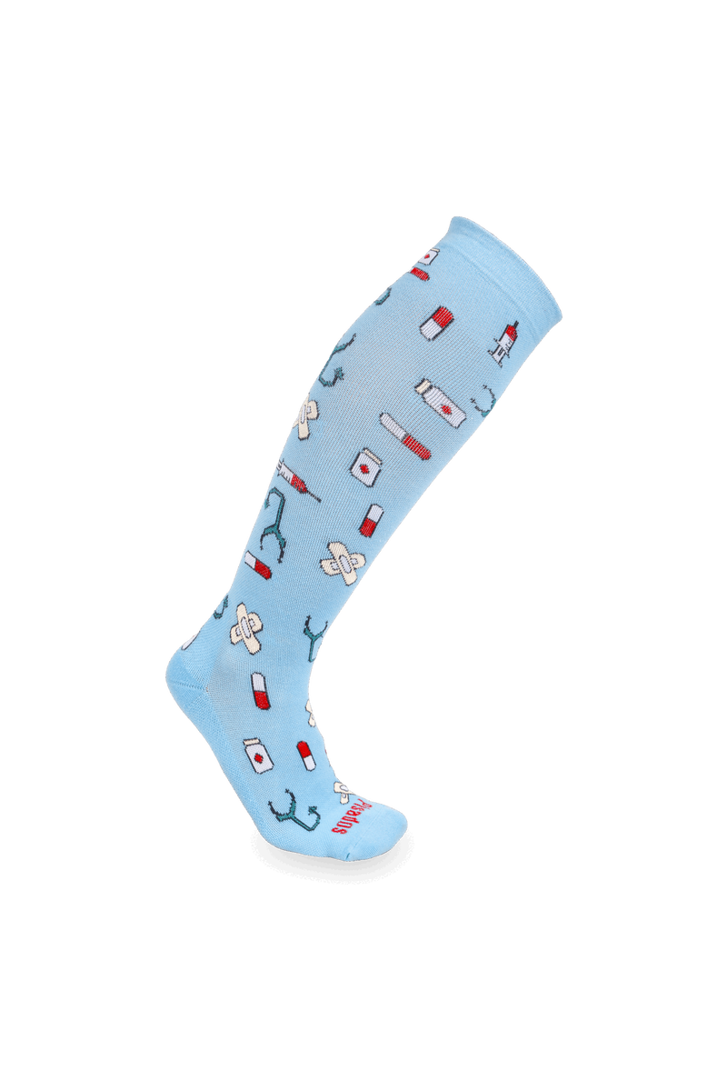 Calcetines Compresivos estampados - Blue Healthy Tools-zoom-