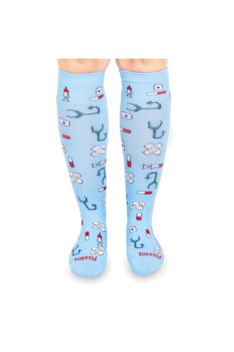 Calcetines Compresivos estampados - Blue Healthy Tools-zoom-