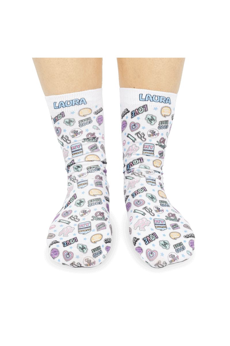 Calcetines estampados personalizados - Stickers Collection-zoom-