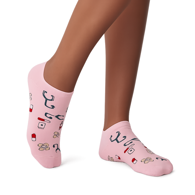 Printed Ankle Socks - Healthy Tools-zoom-