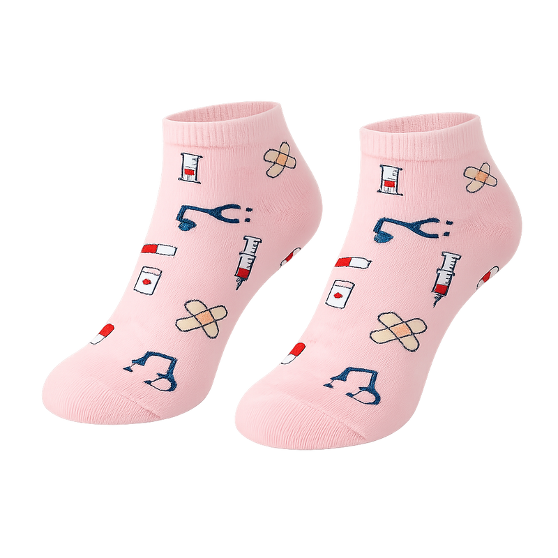 Printed Ankle Socks - Healthy Tools-zoom-