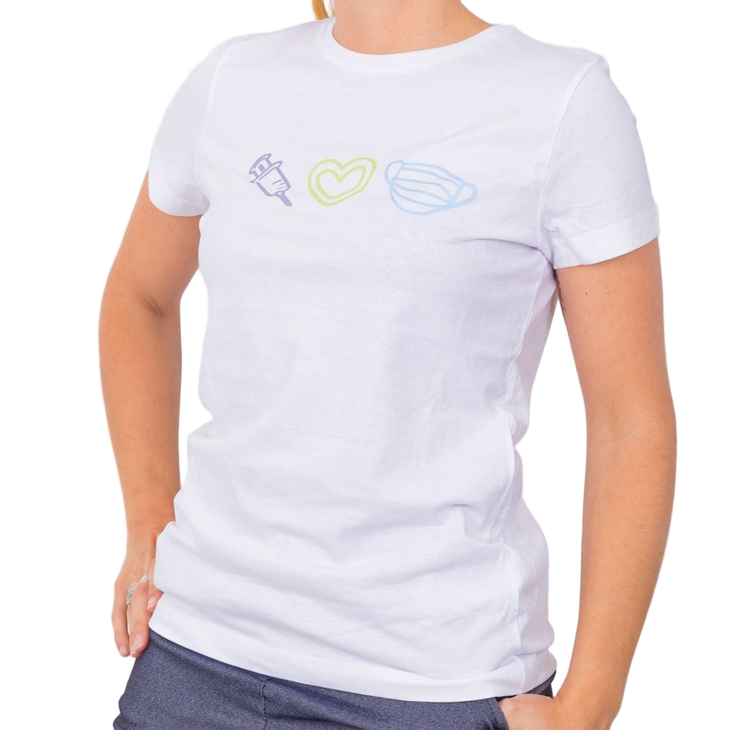 Camiseta Estampada Blanca para Mujer-1