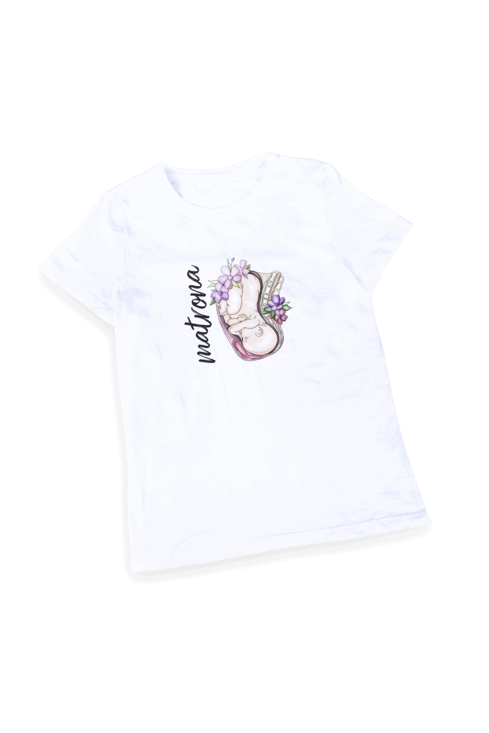 Camiseta blanca mujer - Matrona Vida @elartedecuidar-zoom-2