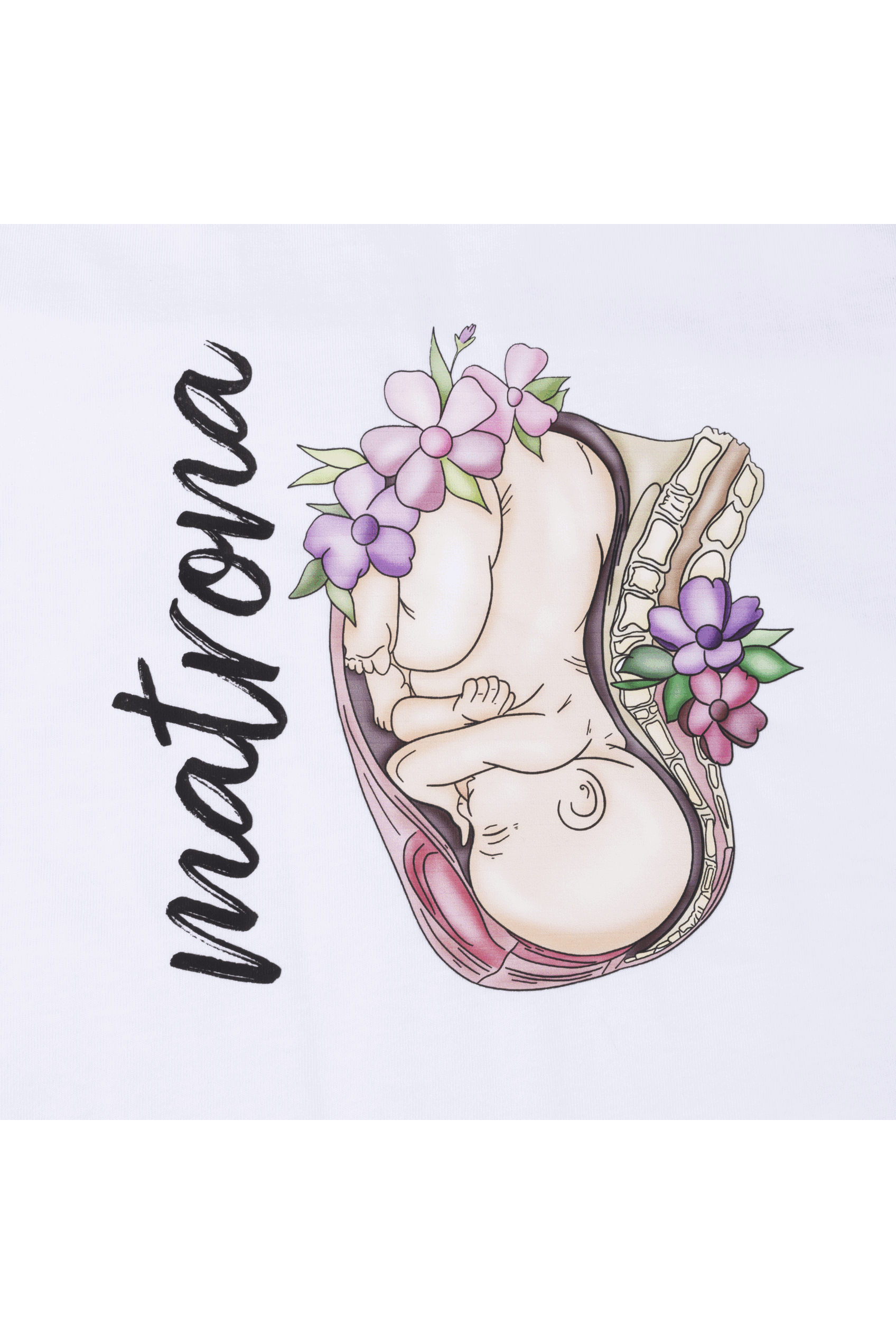 Camiseta blanca mujer - Matrona Vida @elartedecuidar-3