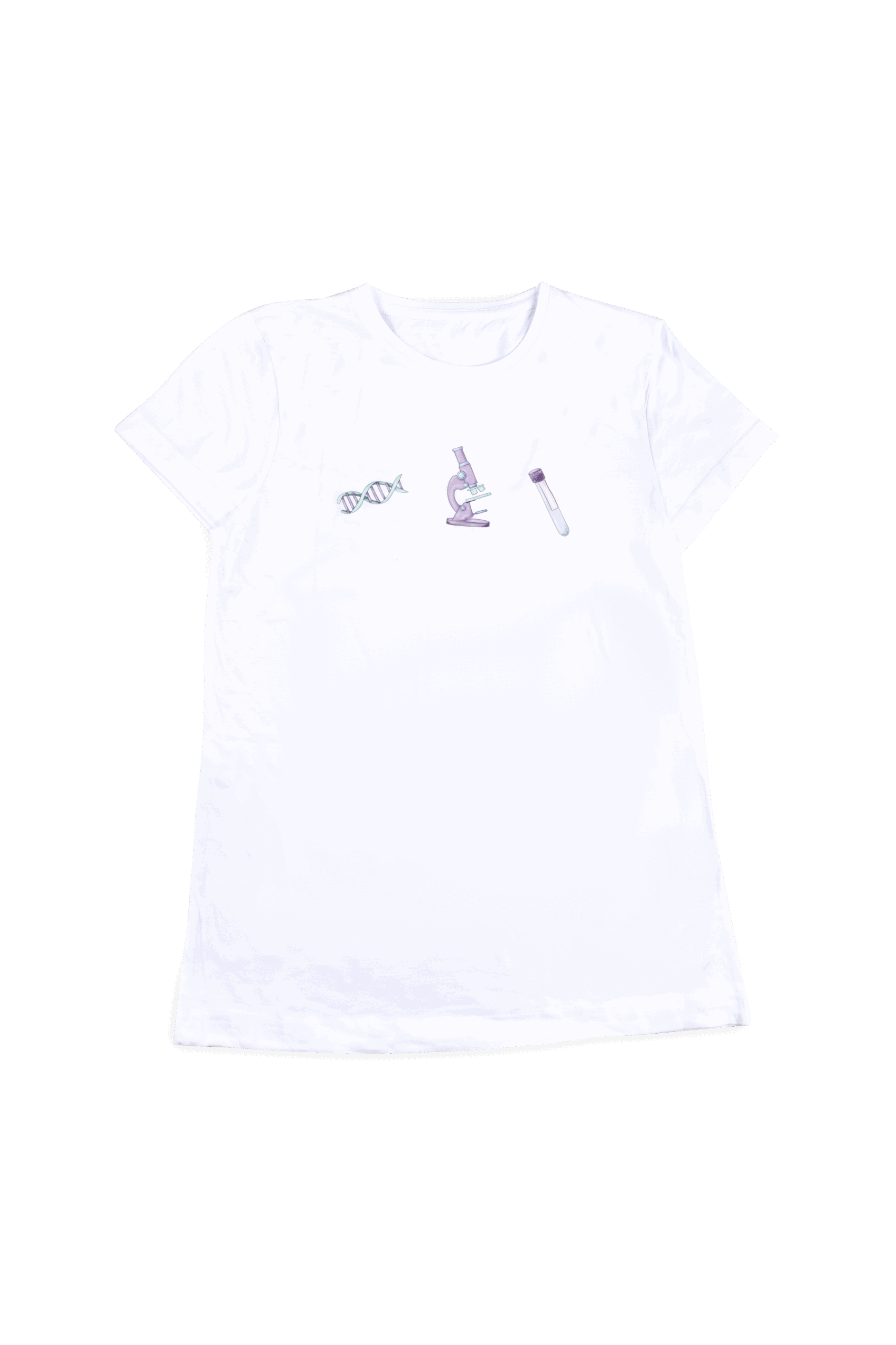 Camiseta blanca estampada mujer - Técnico de laboratorio @elartedecuidar_-zoom-3