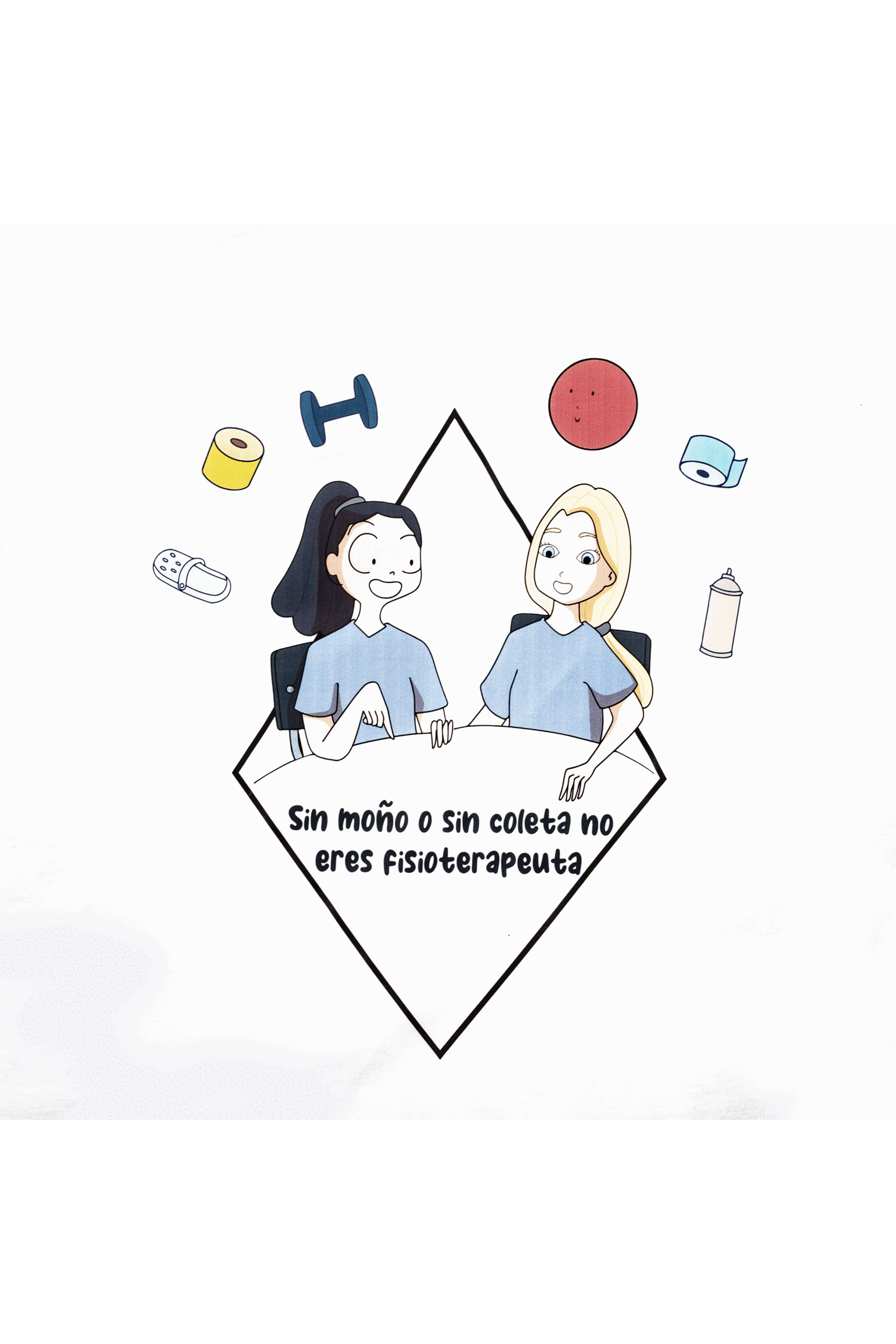 Camiseta blanca mujer - Eres fisioterapeuta-3