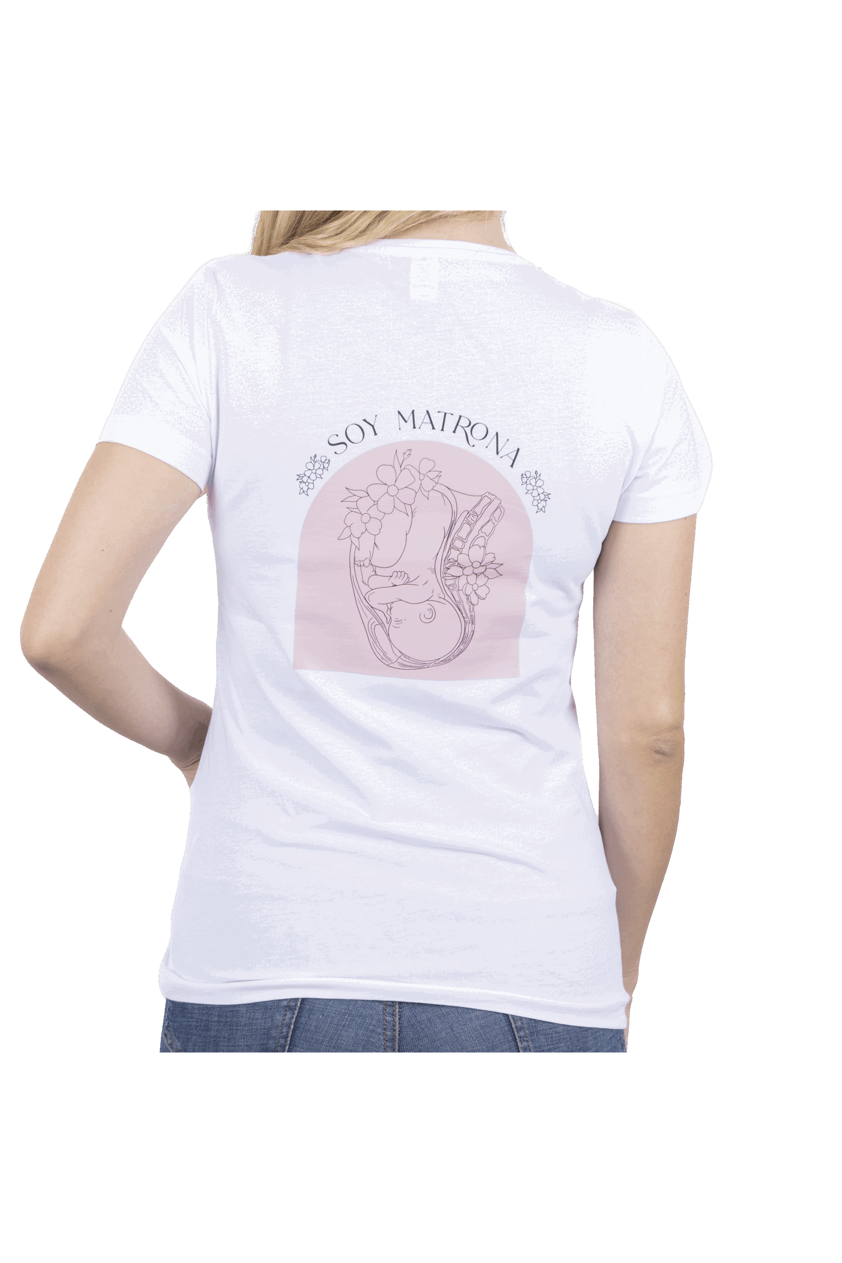 Camiseta blanca mujer - Soy Matrona @elartedecuidar