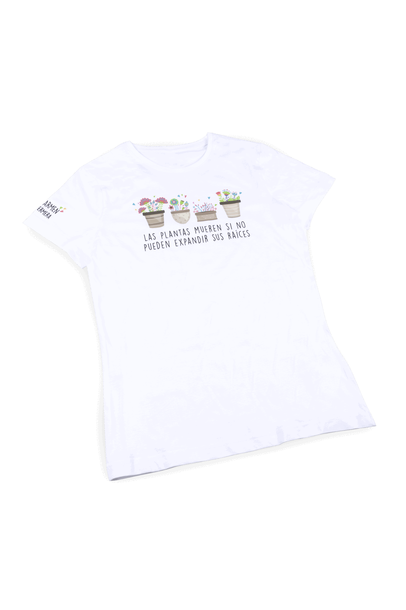 Women's white t-shirt - Plants-zoom-2