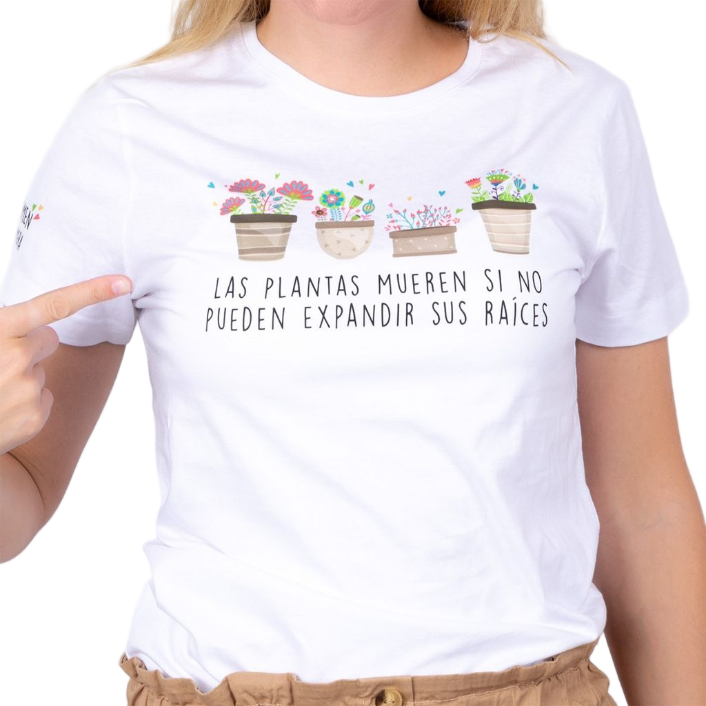 Women's white t-shirt - Plants-zoom-1