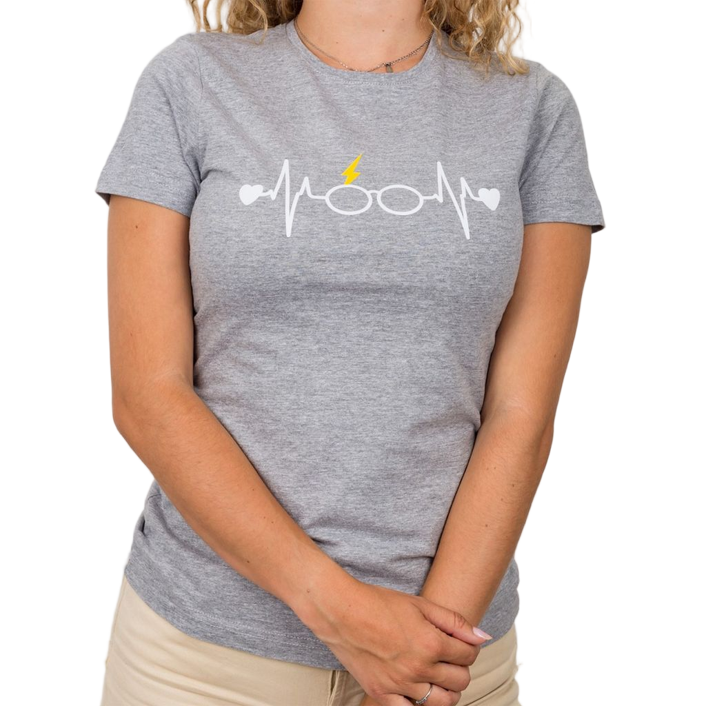 Camiseta gris mujer - estampada