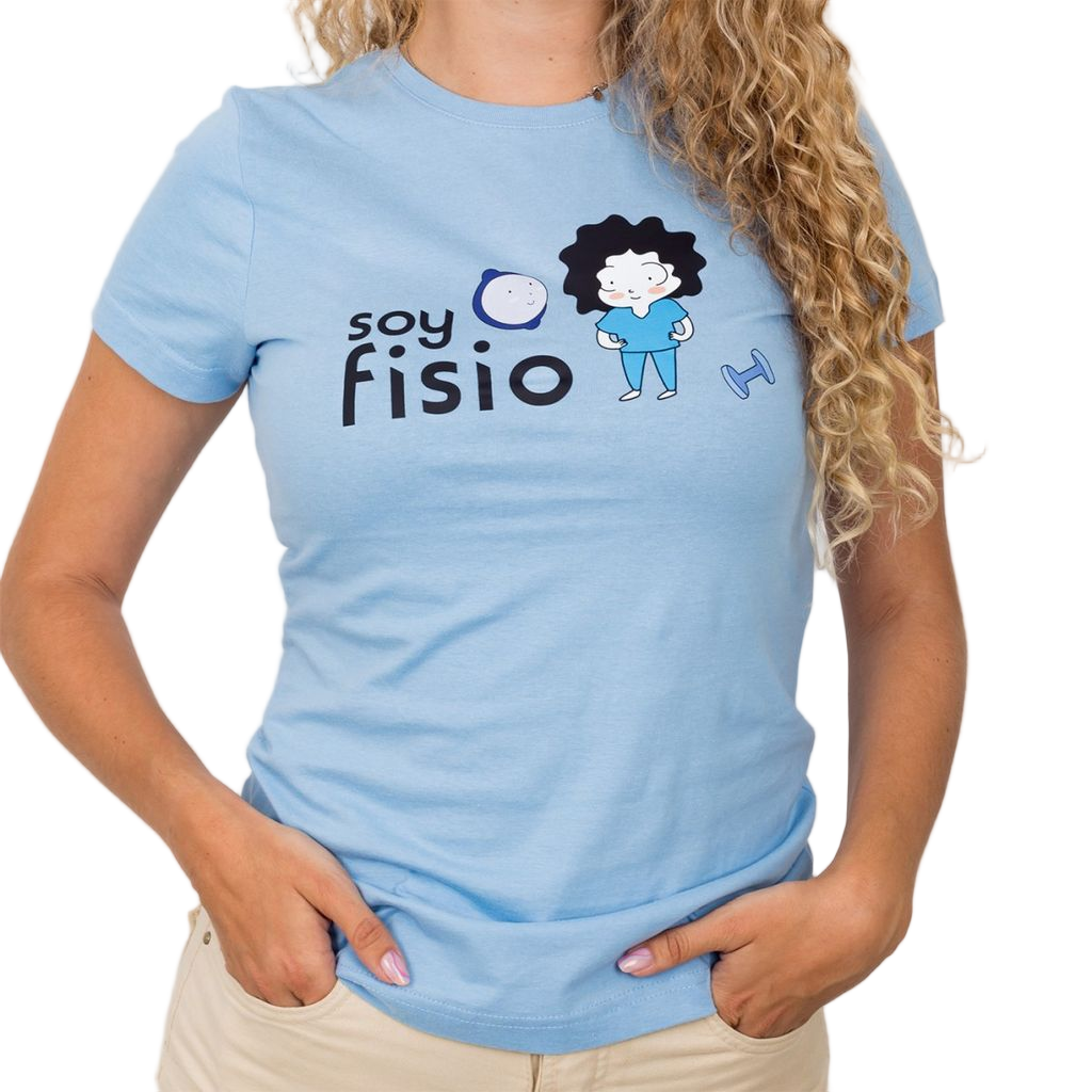 Camiseta mujer celeste - fisiode_mente