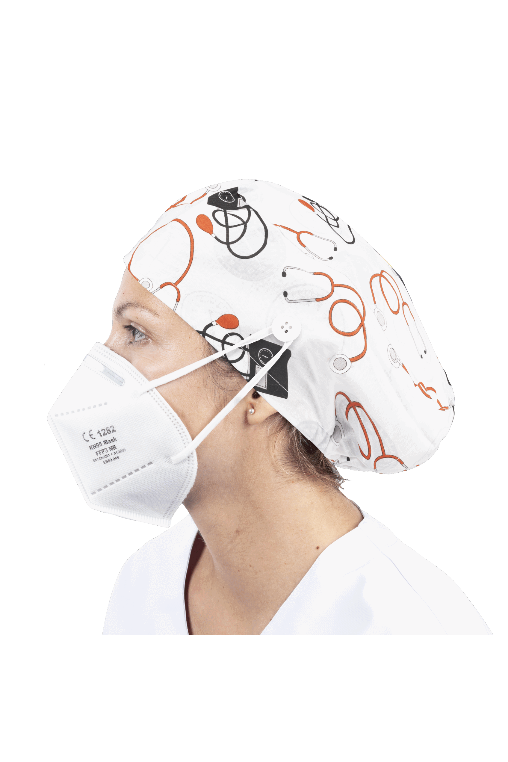 Gorro quirófano pelo largo con botones - Estampados
