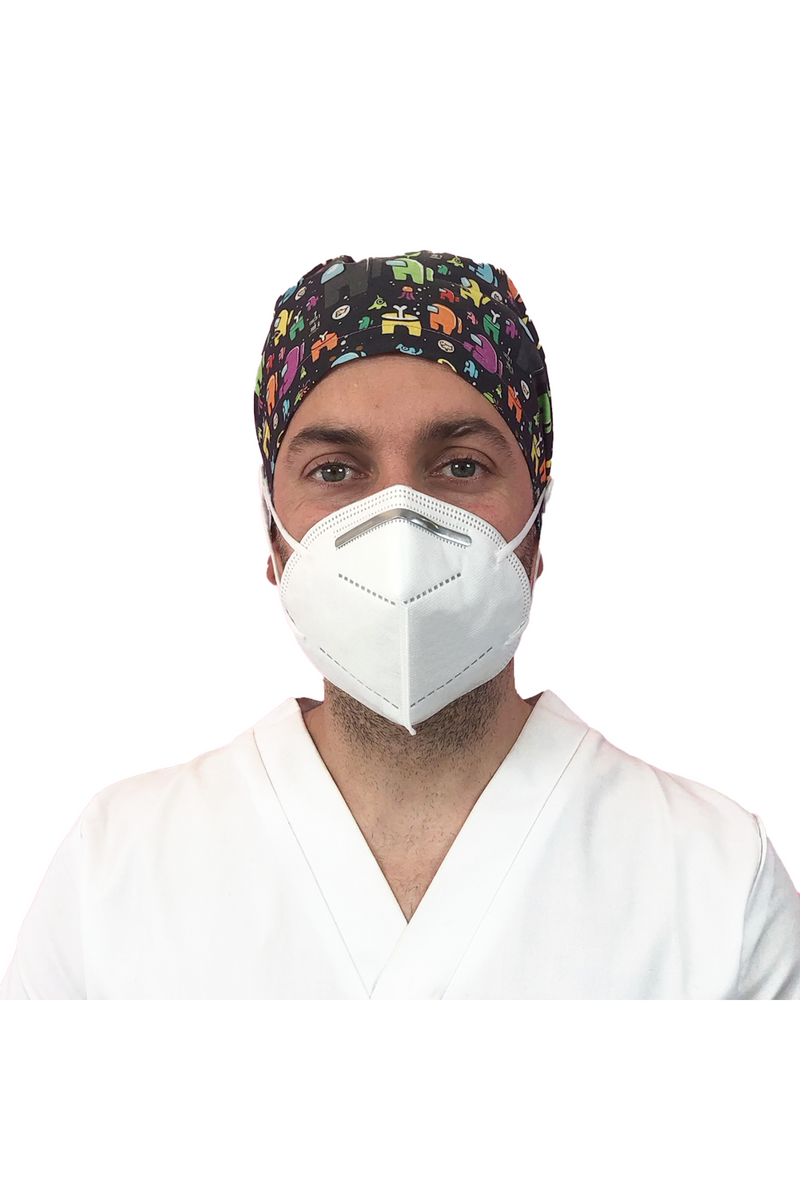 Gorro quirófano pelo corto con botones - Estampados-zoom-