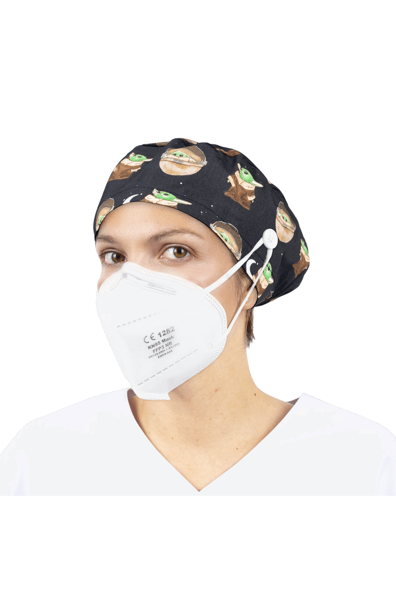 Gorro quirófano pelo largo con botones - Estampados-zoom-