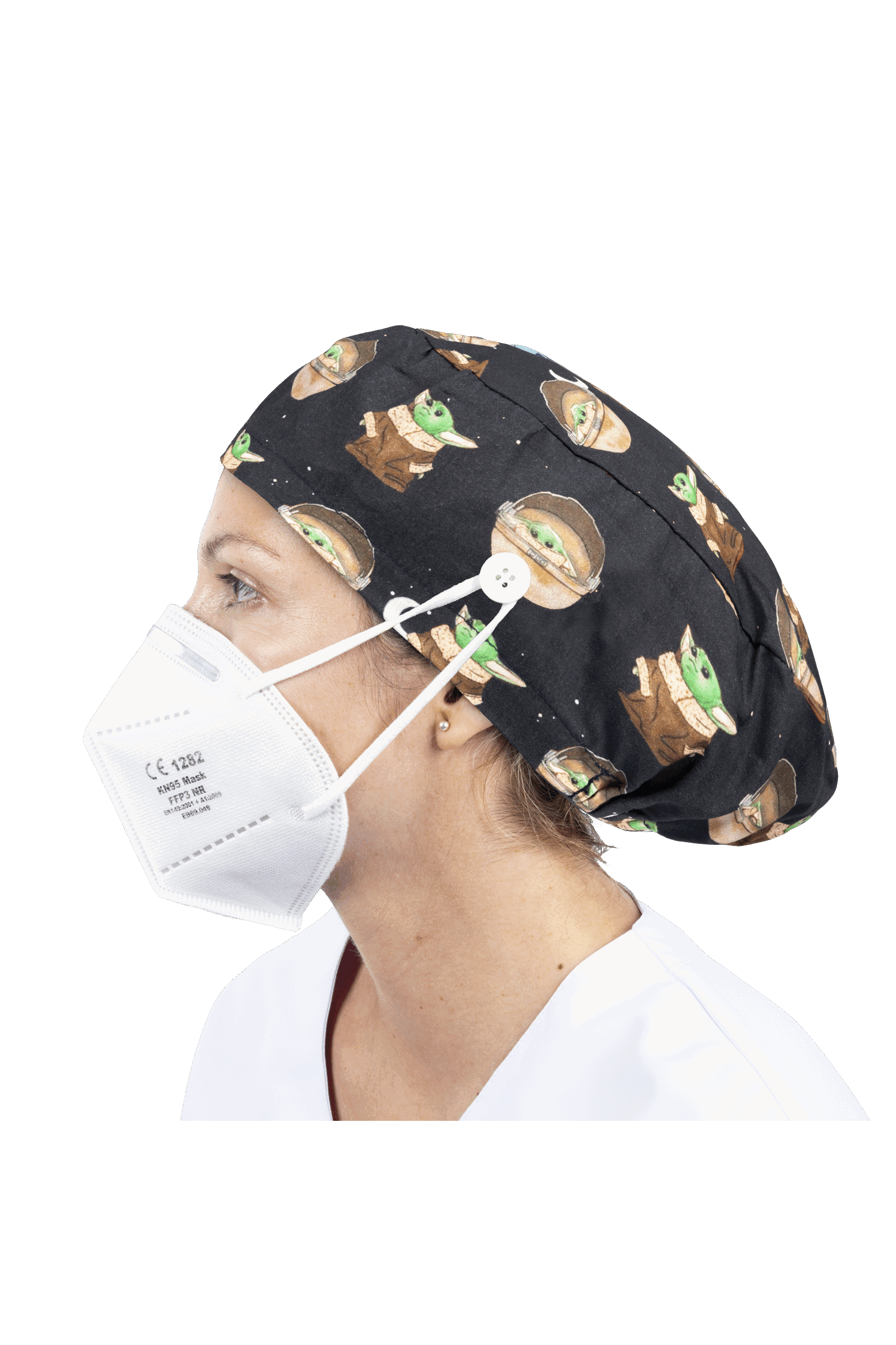Gorro quirófano pelo largo con botones - Estampados-6