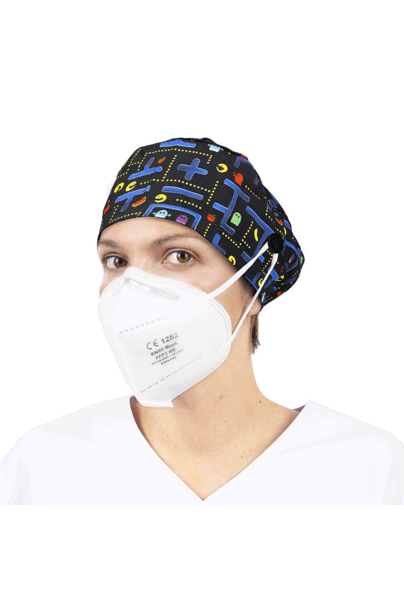 Gorro quirófano pelo largo con botones - Estampados-zoom-