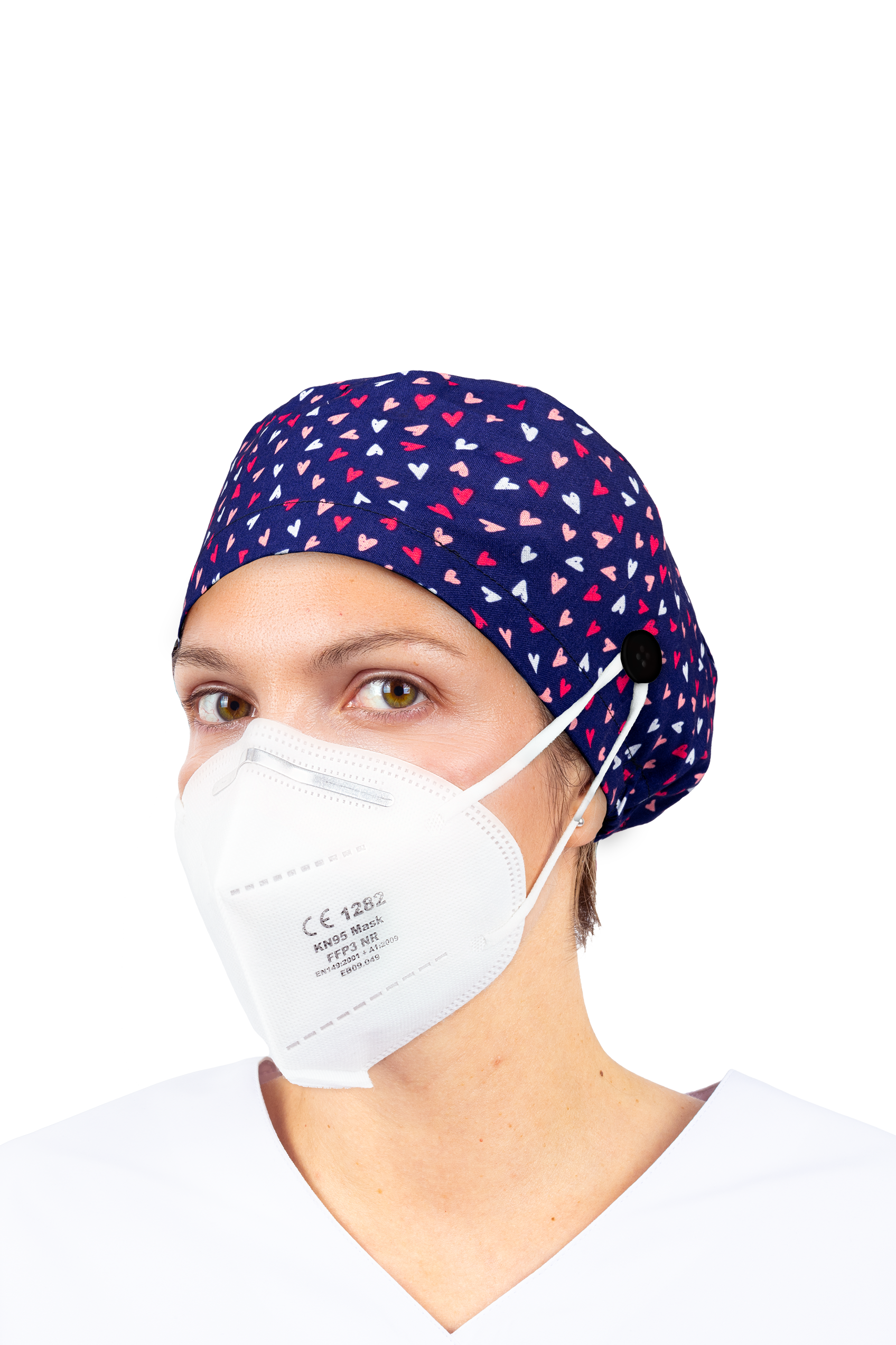 Gorro quirófano pelo largo con botones - Estampados-zoom-53
