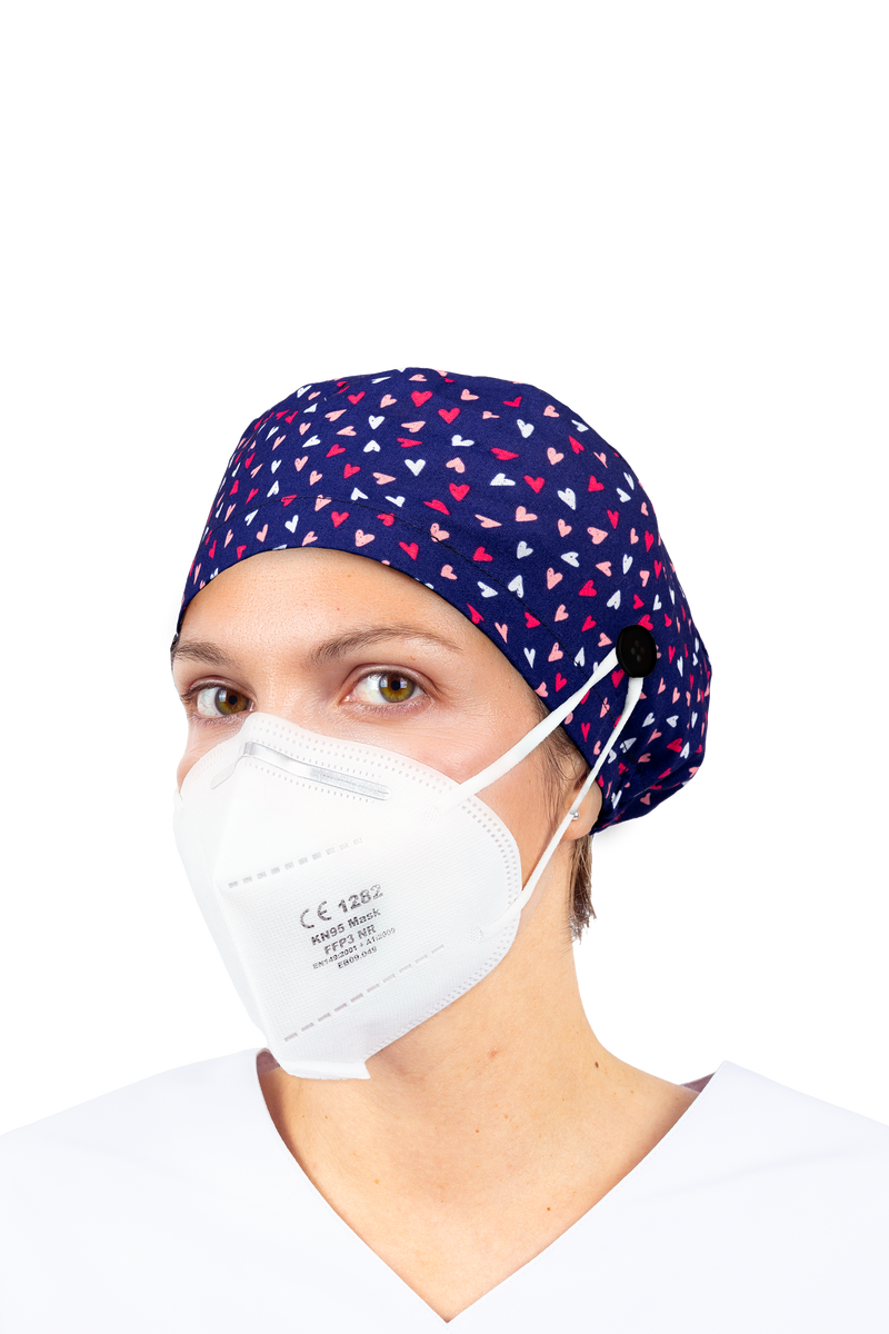 Gorro quirófano pelo largo con botones - Estampados-zoom-