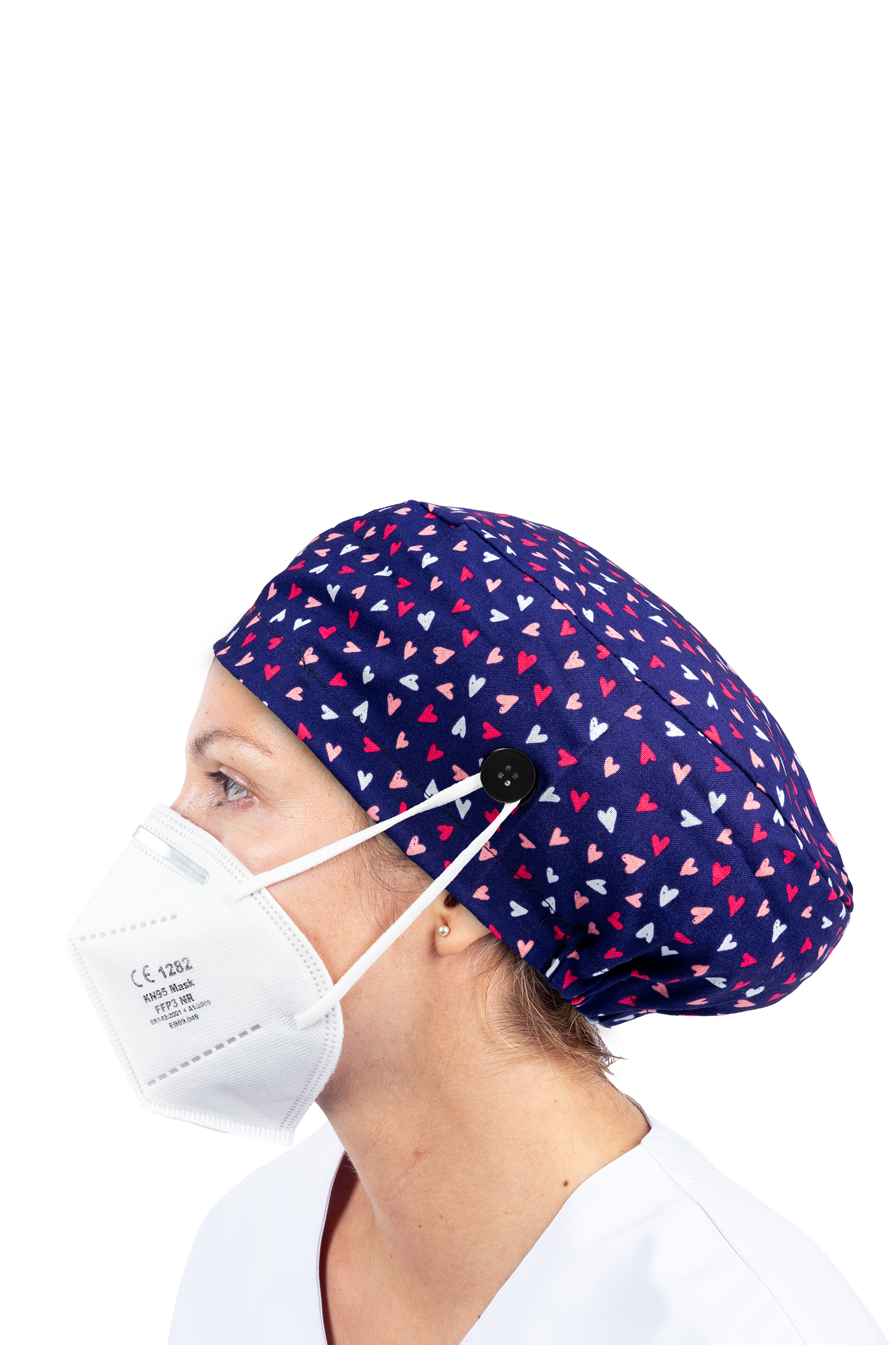 Gorro quirófano pelo largo con botones - Estampados-zoom-54