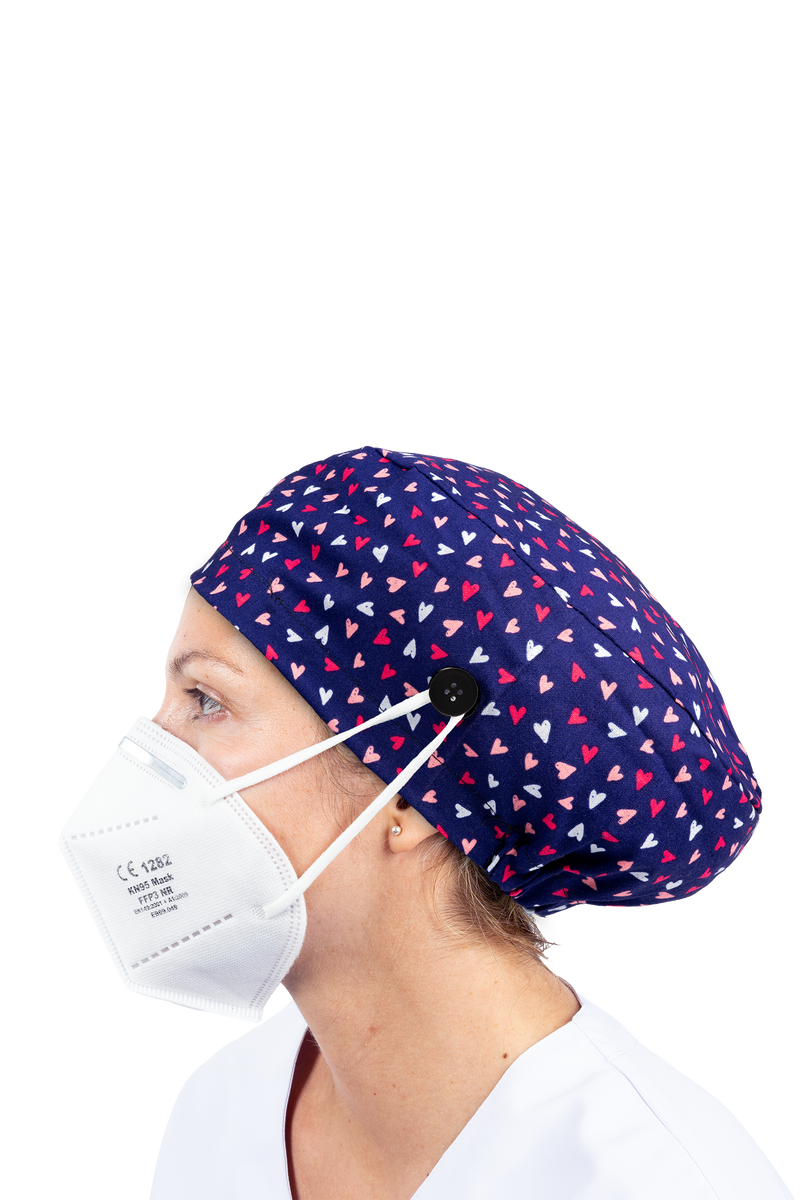 Gorro quirófano pelo largo con botones - Estampados-zoom-