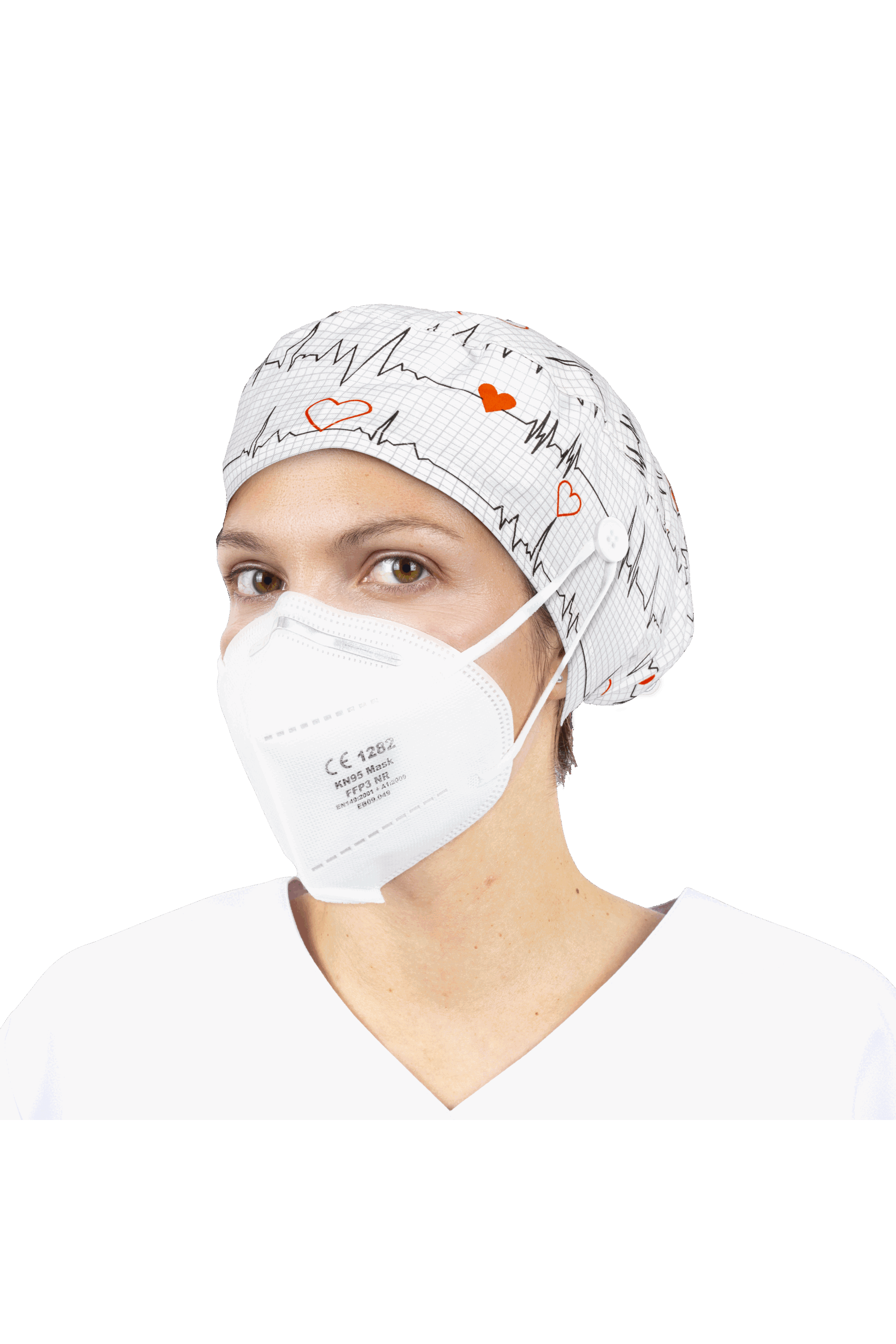 Gorro quirófano pelo largo con botones - Estampados-zoom-14