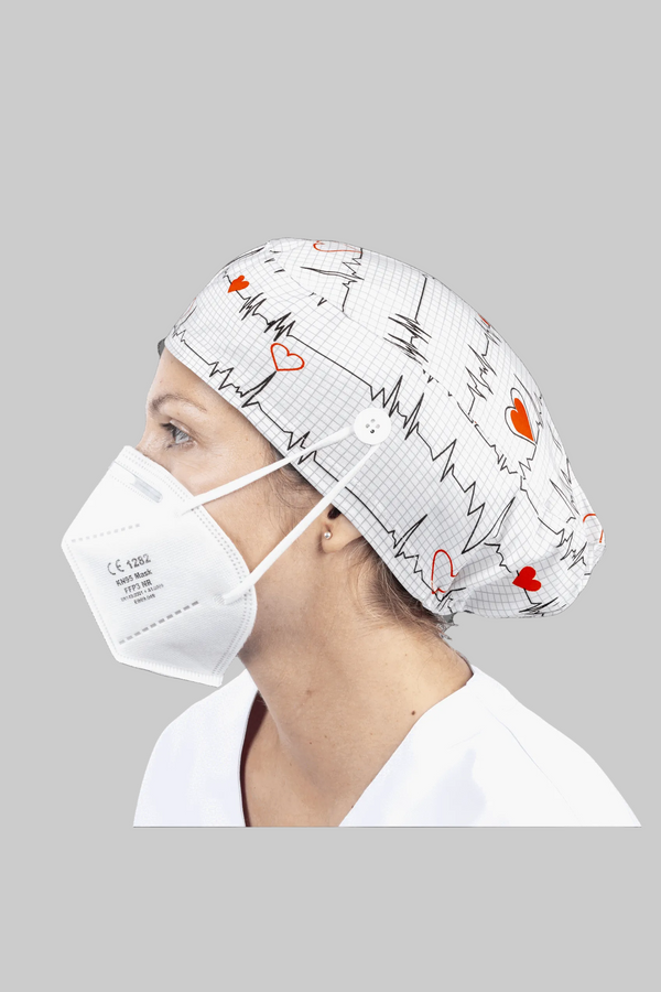 Gorro quirófano pelo largo con botones - Estampados
