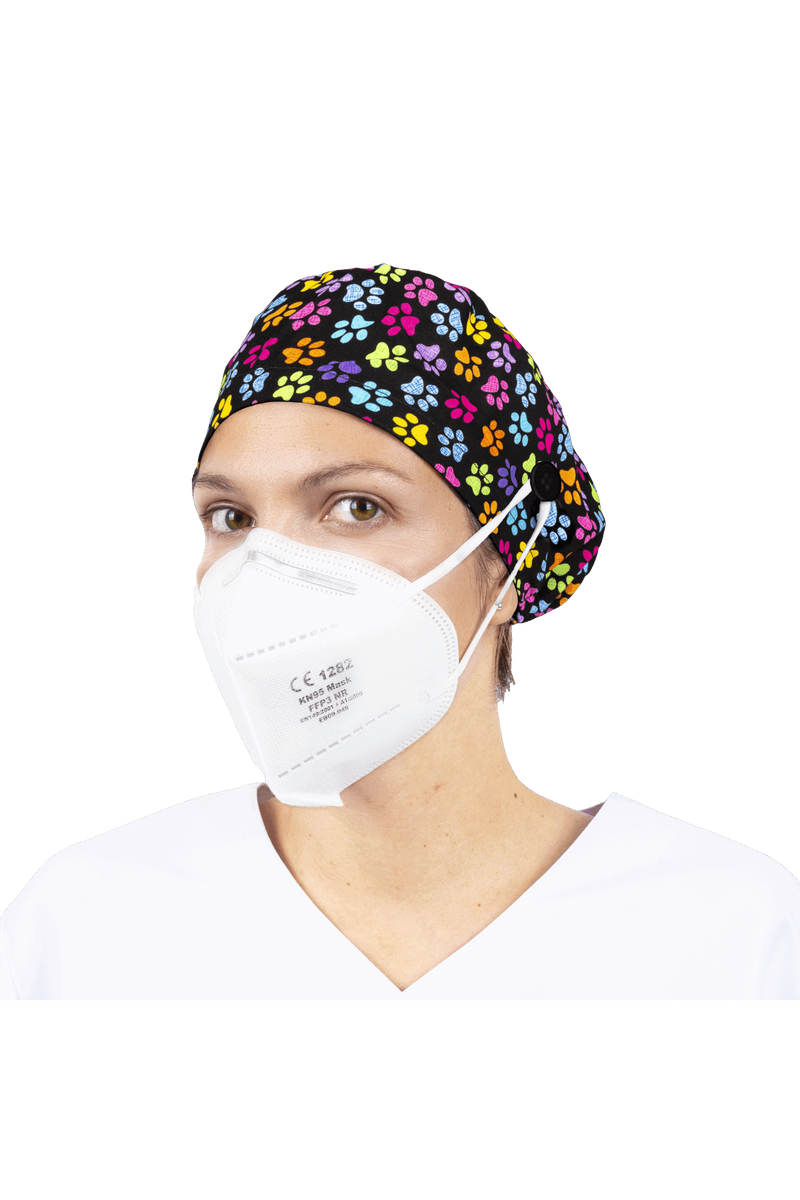 Gorro quirófano pelo largo con botones - Estampados-zoom-