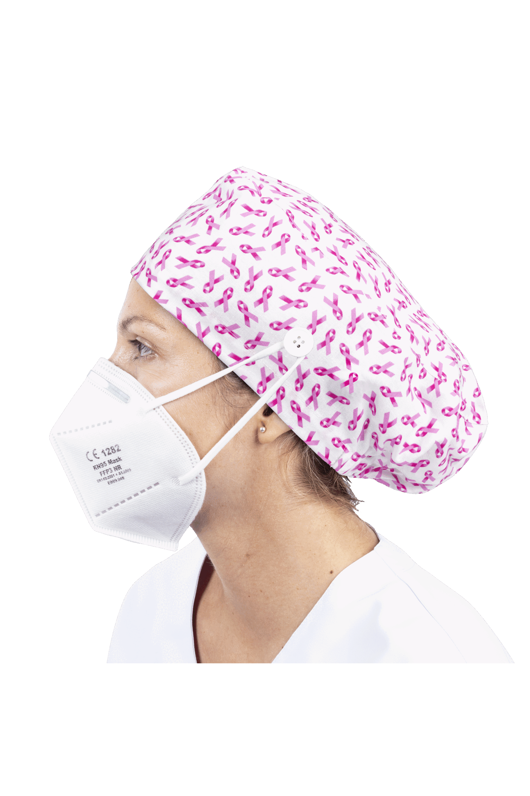 Gorro quirófano pelo largo con botones - Estampados-zoom-8