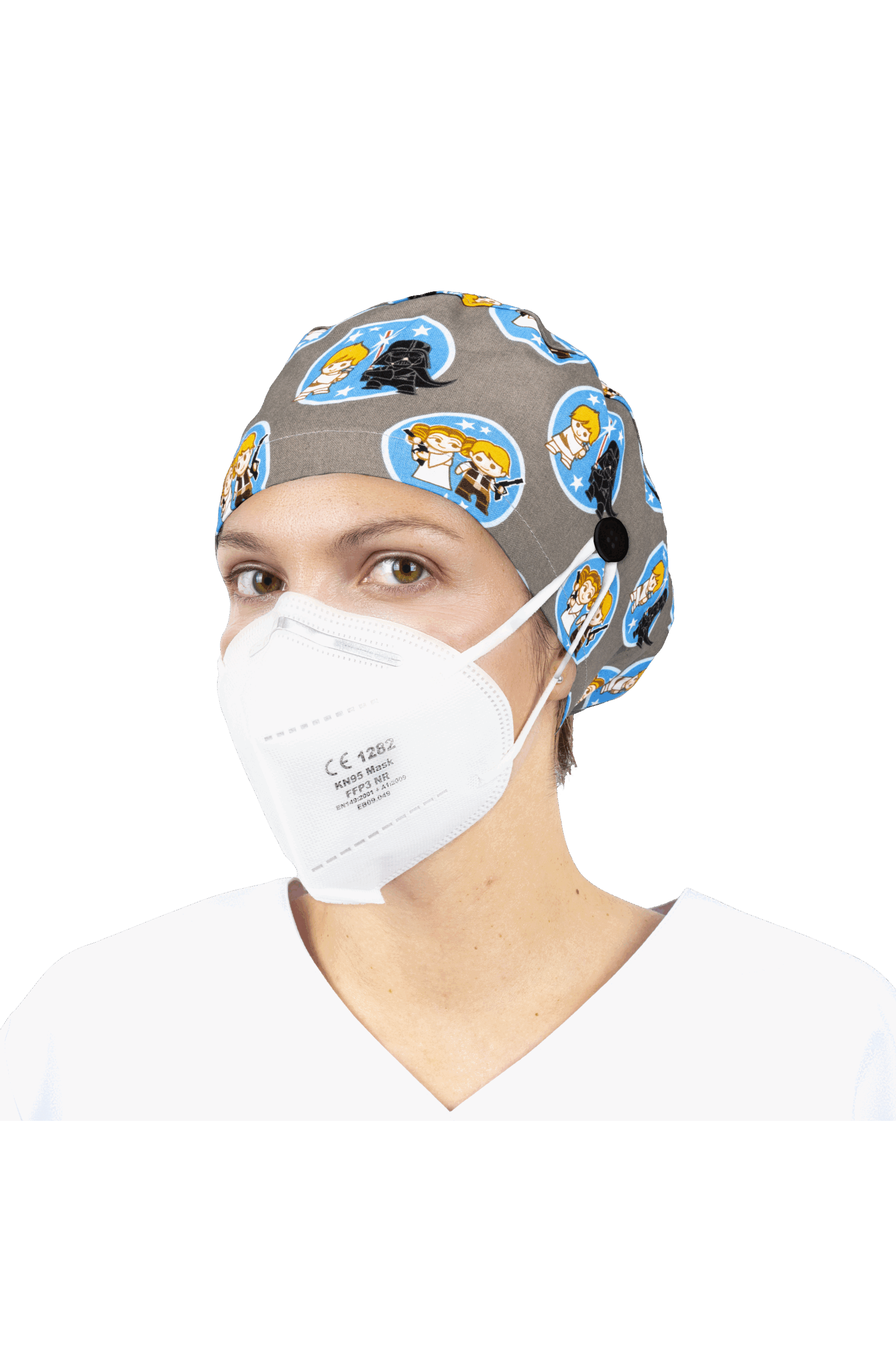 Gorro quirófano pelo largo con botones - Estampados-18