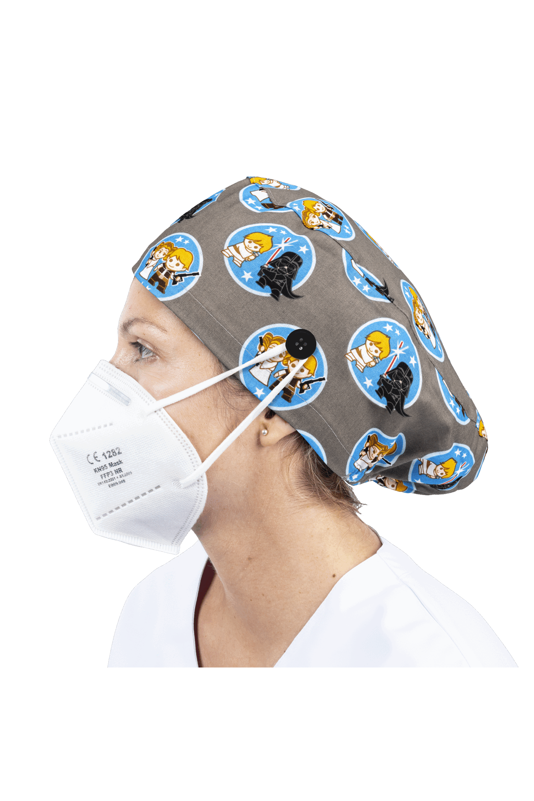 Gorro quirófano pelo largo con botones - Estampados-19