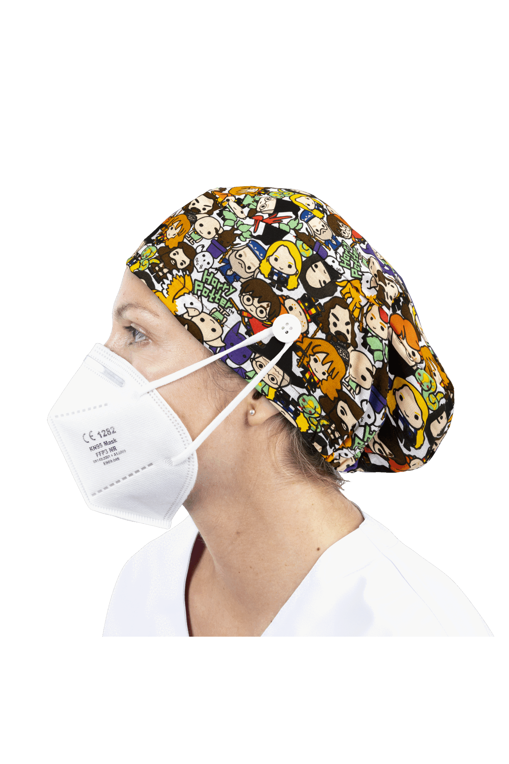 Gorro quirófano pelo largo con botones - Estampados-27
