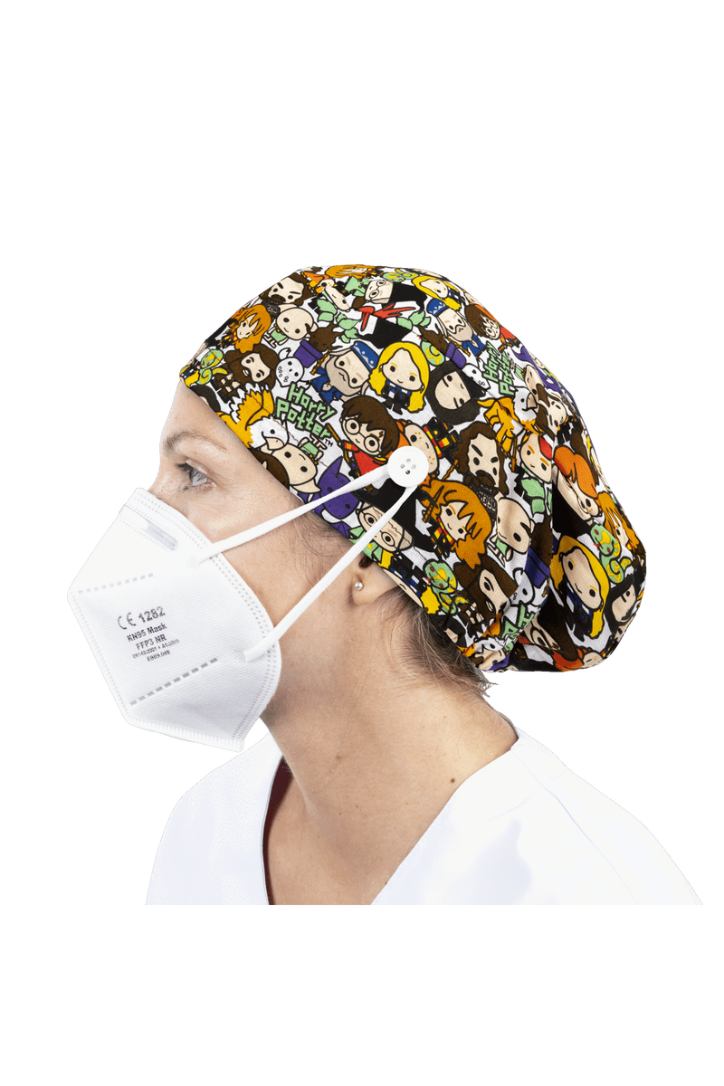 Gorro quirófano pelo largo con botones - Estampados-zoom-