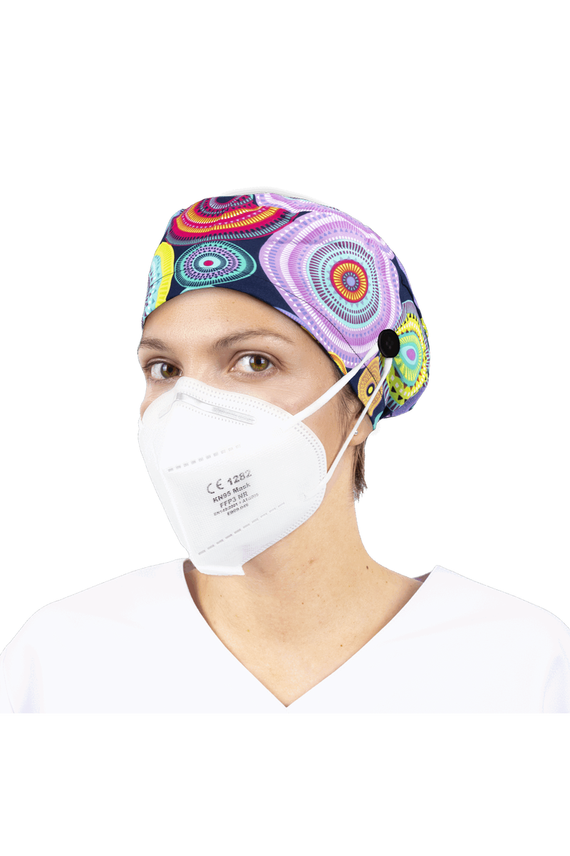 Gorro quirófano pelo largo con botones - Estampados-zoom-