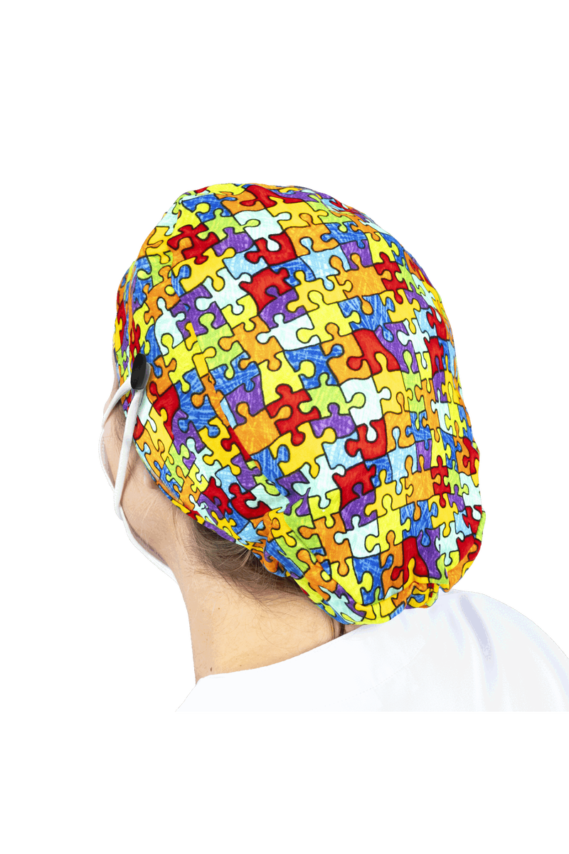 Gorro quirófano pelo largo con botones - Estampados-zoom-