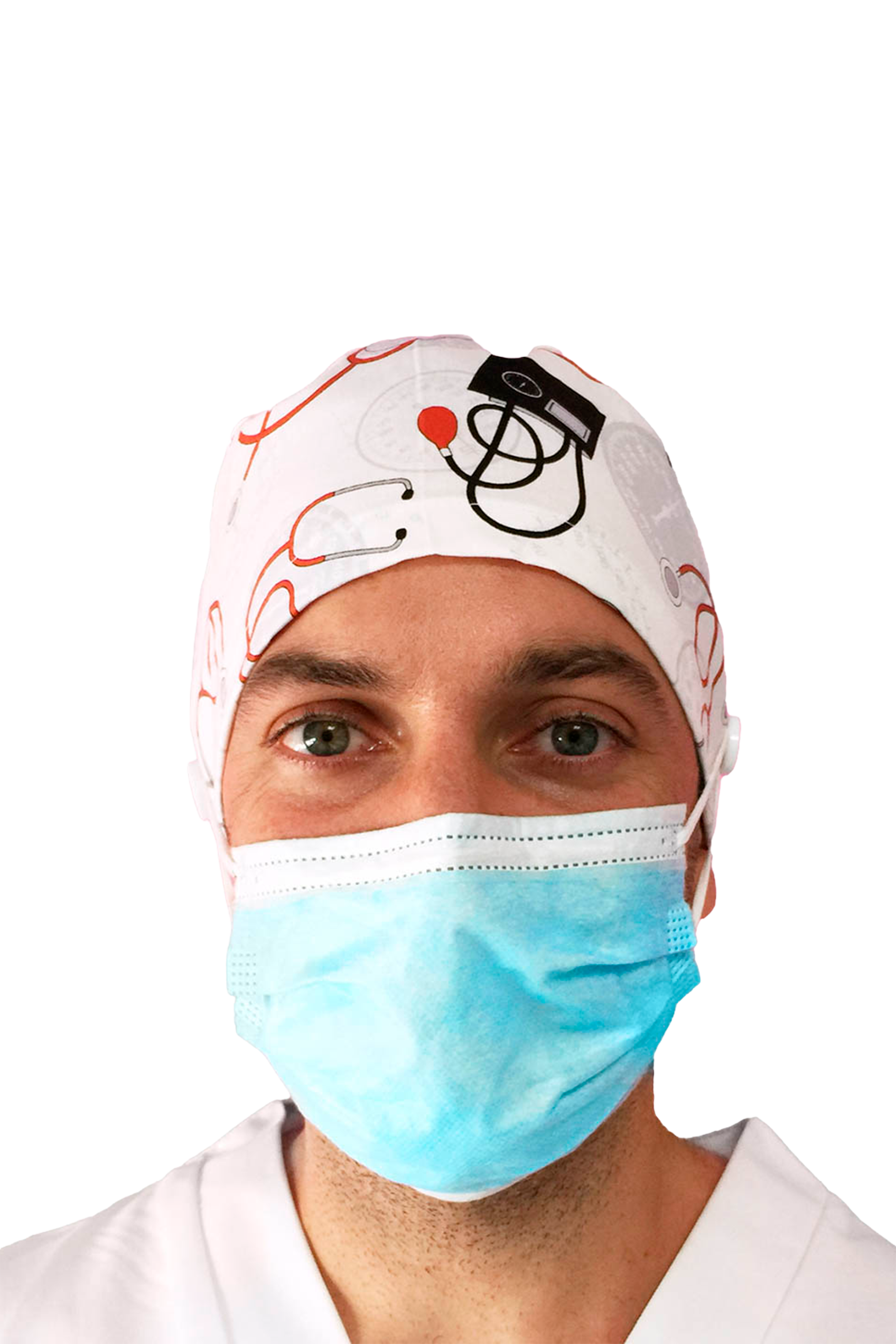 Gorro quirófano pelo corto con botones - Estampados-63