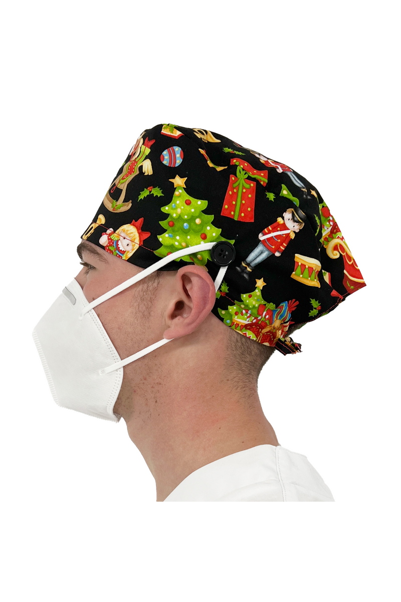 Gorro quirófano pelo corto con botones - Estampados-zoom-