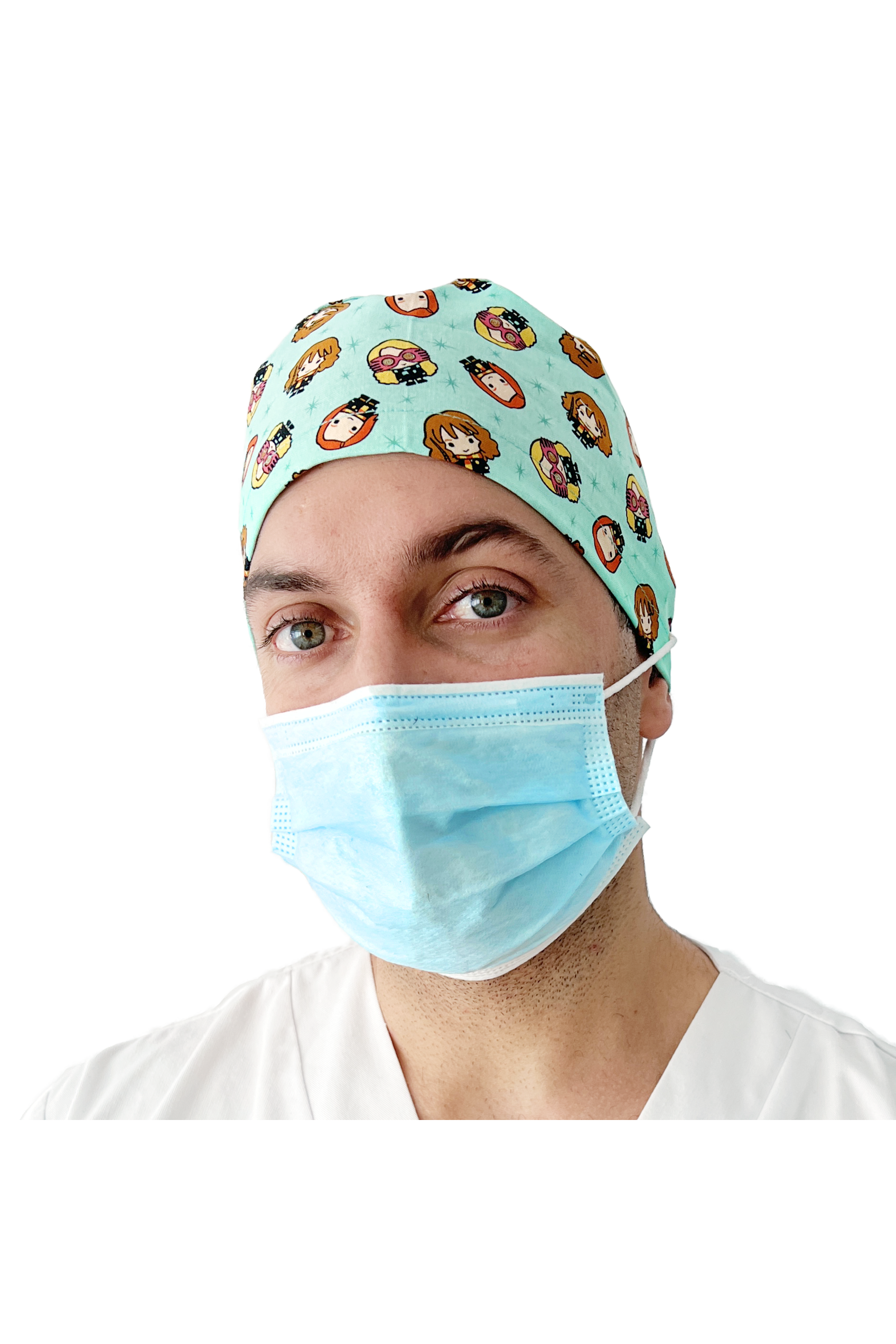 Gorro quirófano pelo corto con botones - Estampados-zoom-37